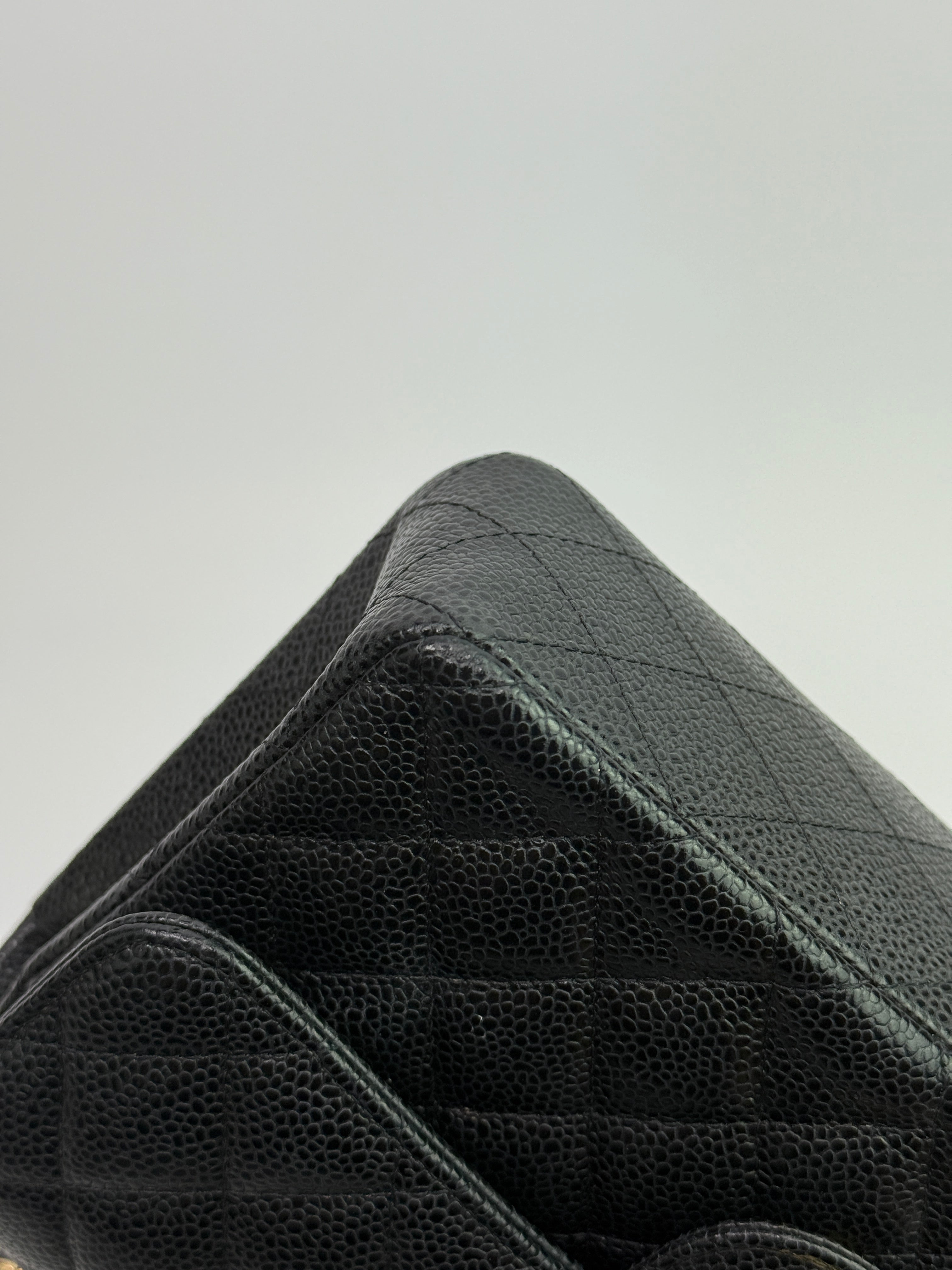 Chanel Small Classic Double Flap In Black Caviar Leather With GHW