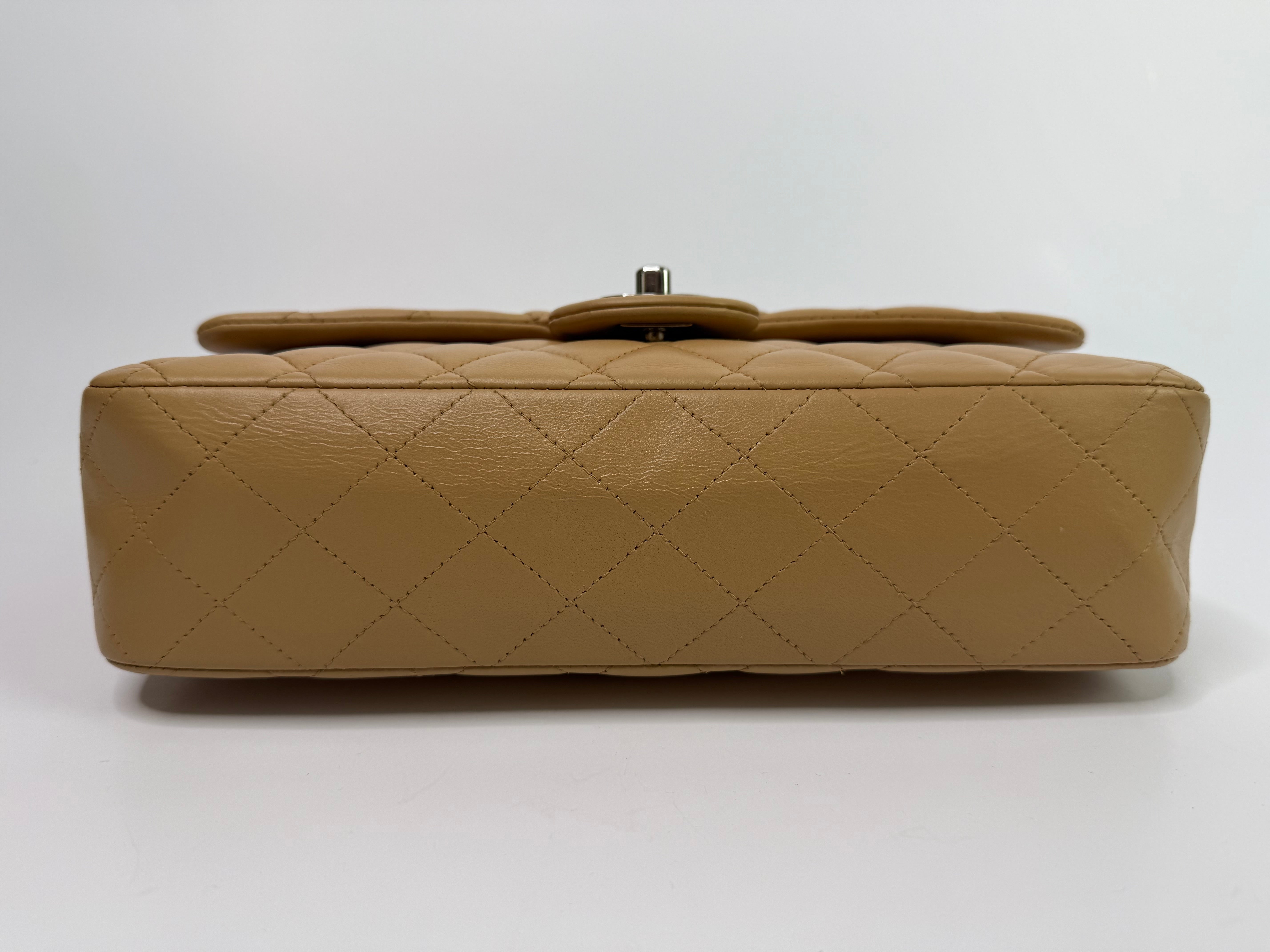 Chanel Medium Classic Double Flap Beige Lambskin With Silver Hardware
Pre Loved & Authentic 