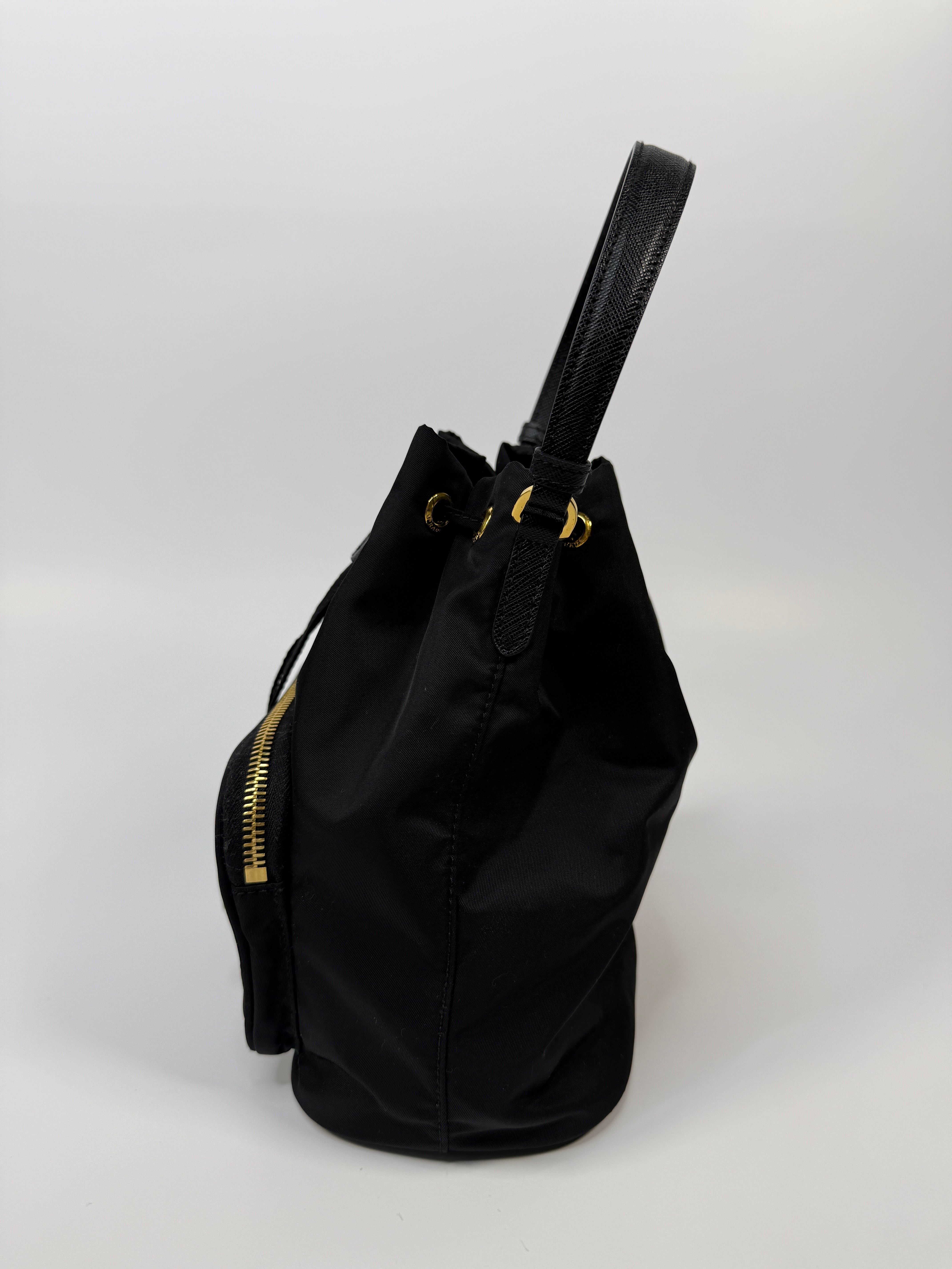 Prada Duet Re-Nylon Bucket Bag