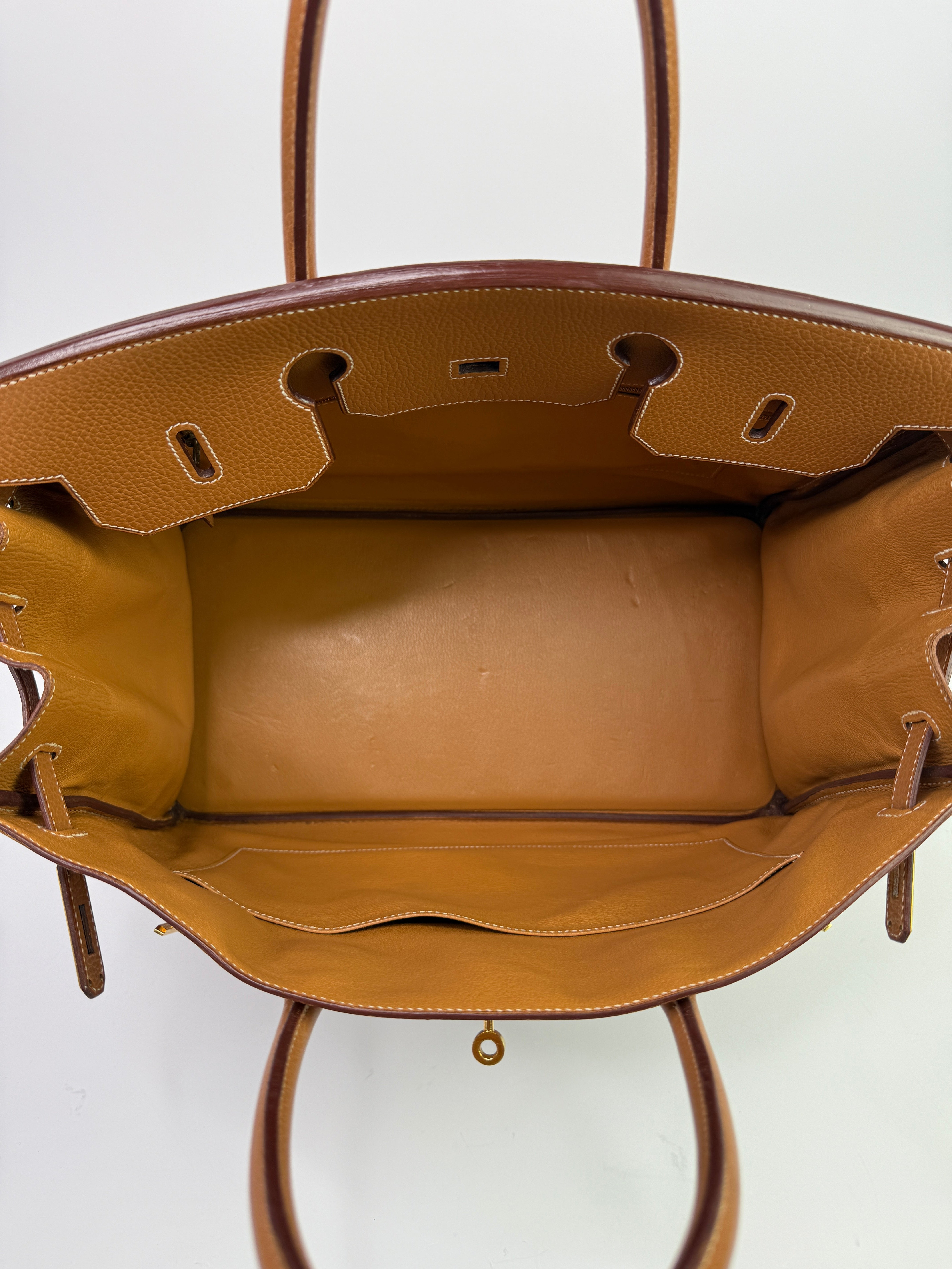 Hermès Birkin 40 In Gold Courchevel Leather With GHW