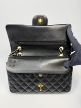 Chanel Medium Classic Double Flap Black Lambskin With GHW