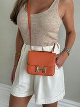 Hermès Constance 18 In Orange With PHW