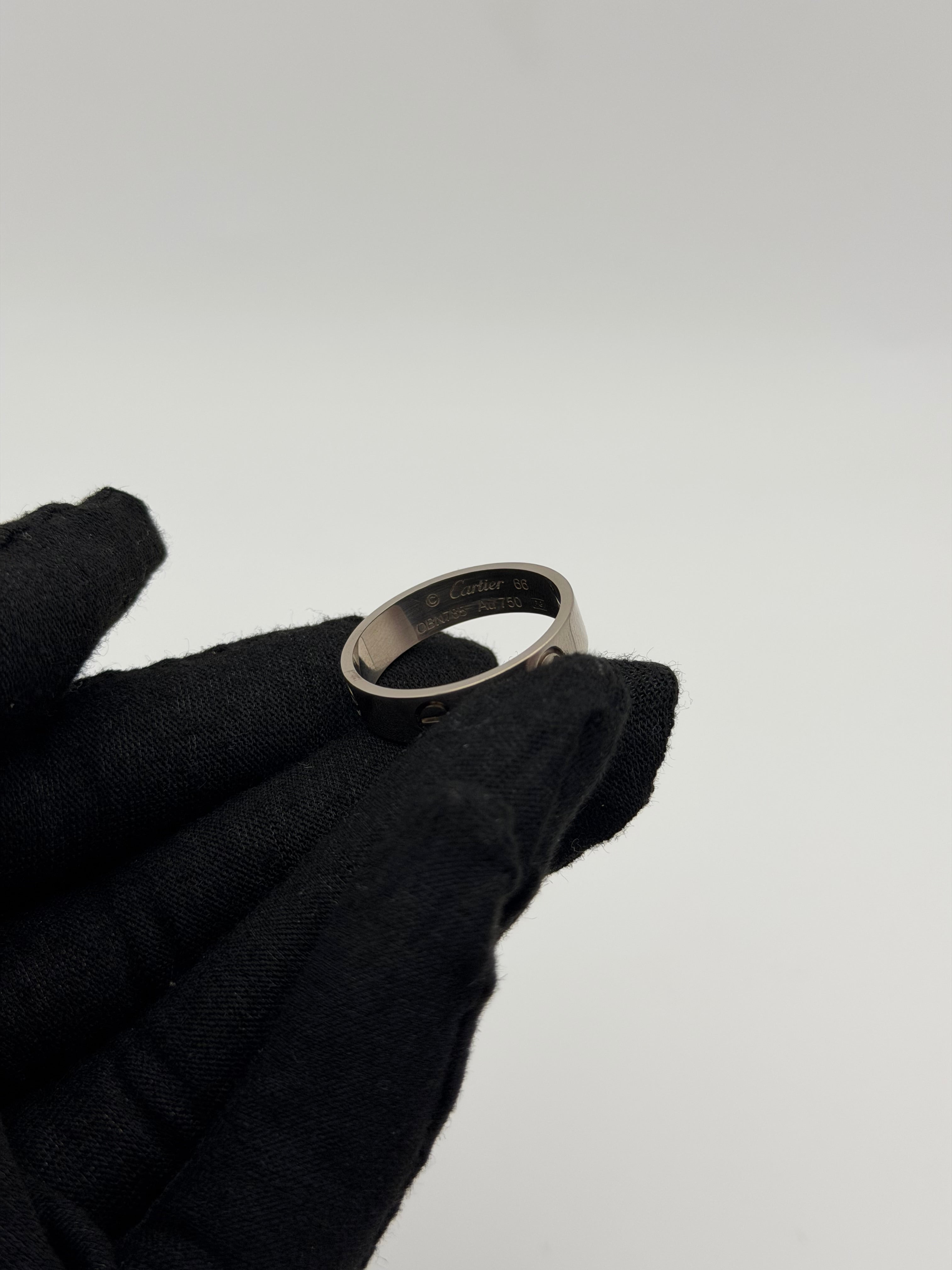 Cartier Love Ring Classic Model In 18kt White Gold