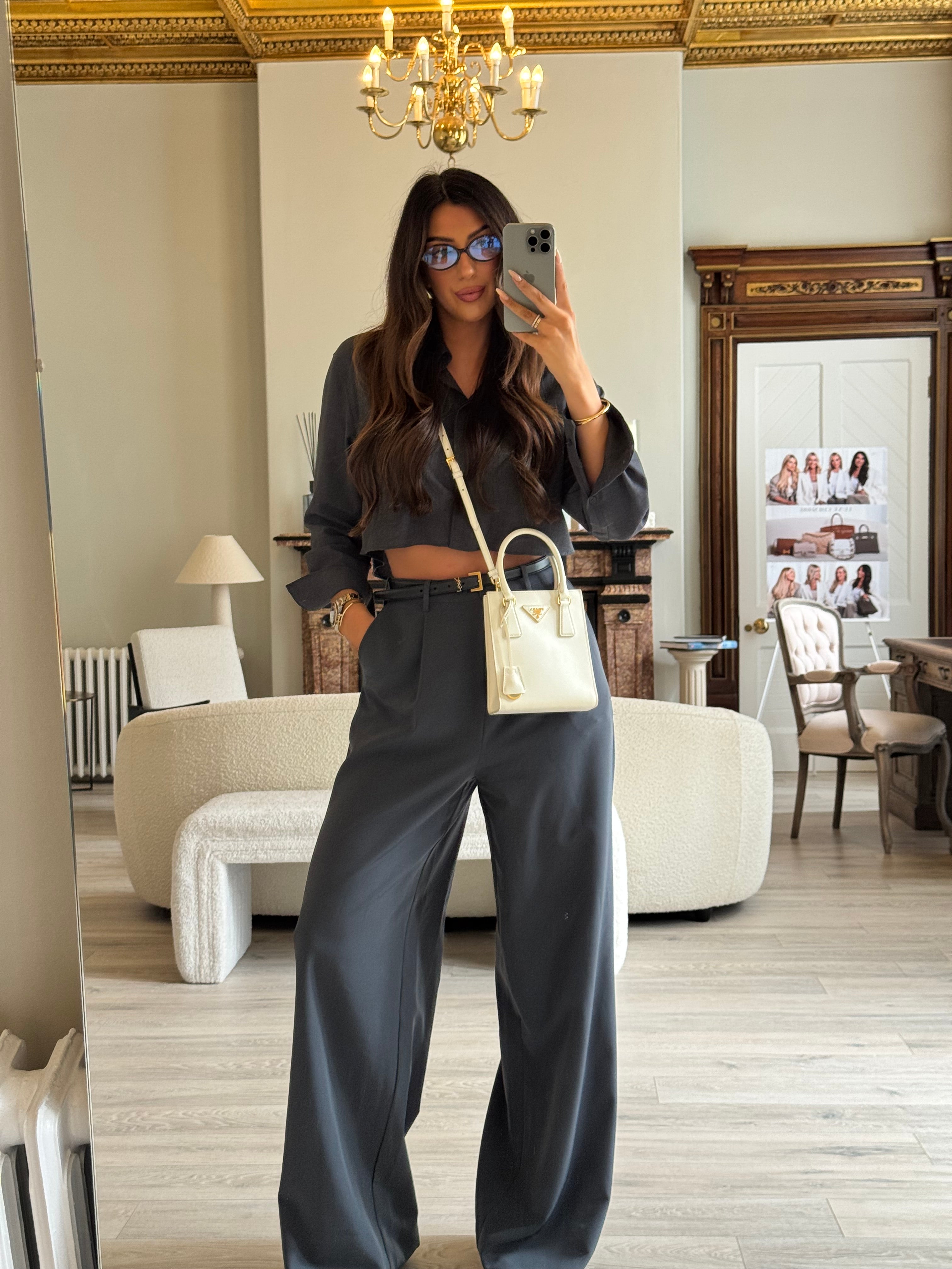 Prada Mini Tote In White Saffiano Leather