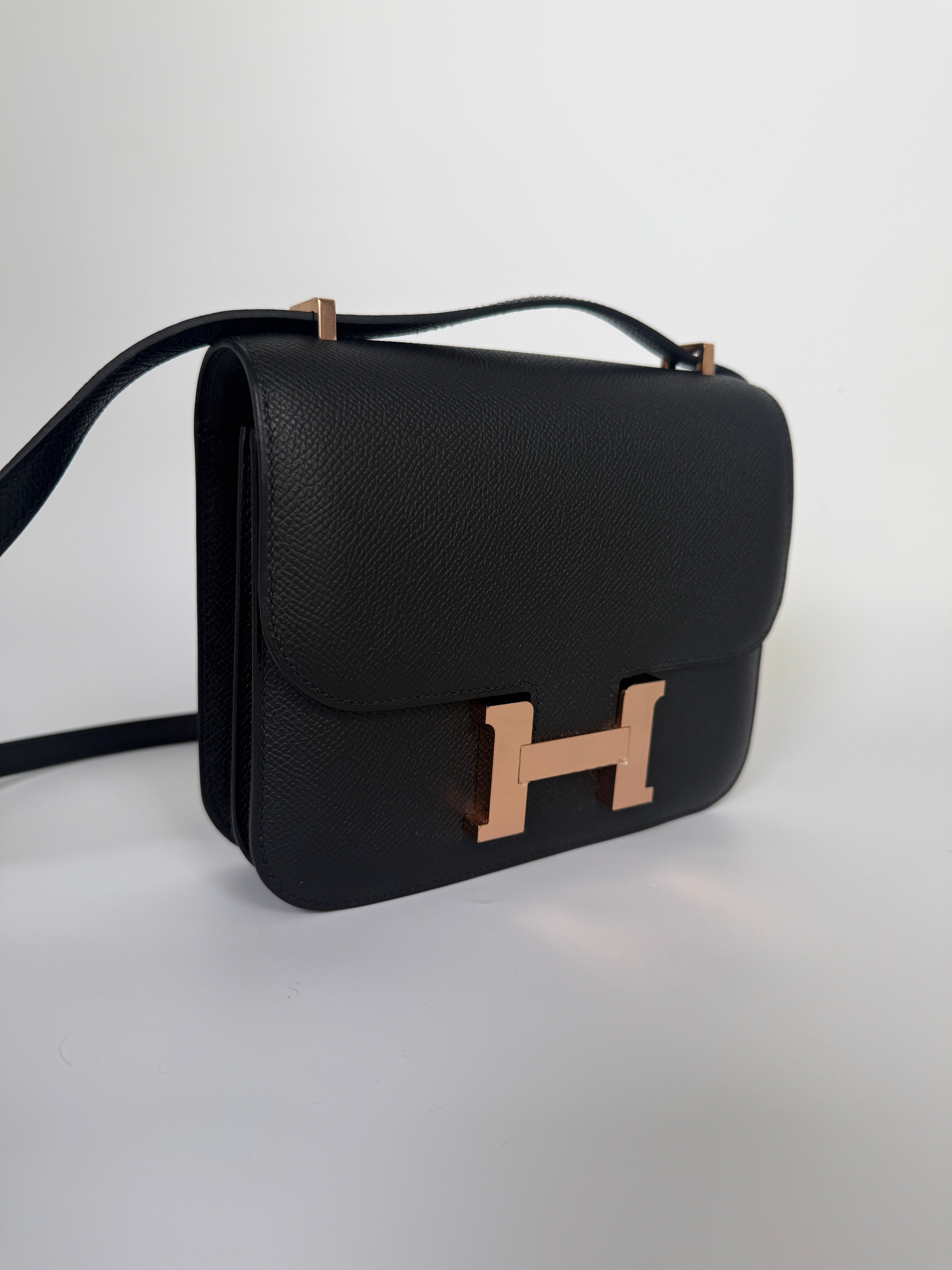 Hermès Constance 18 In Black Epsom Leather Rose Gold hardware
Authentic Pre Loved Verified by Luxe Cheshire Trusted Designer resale