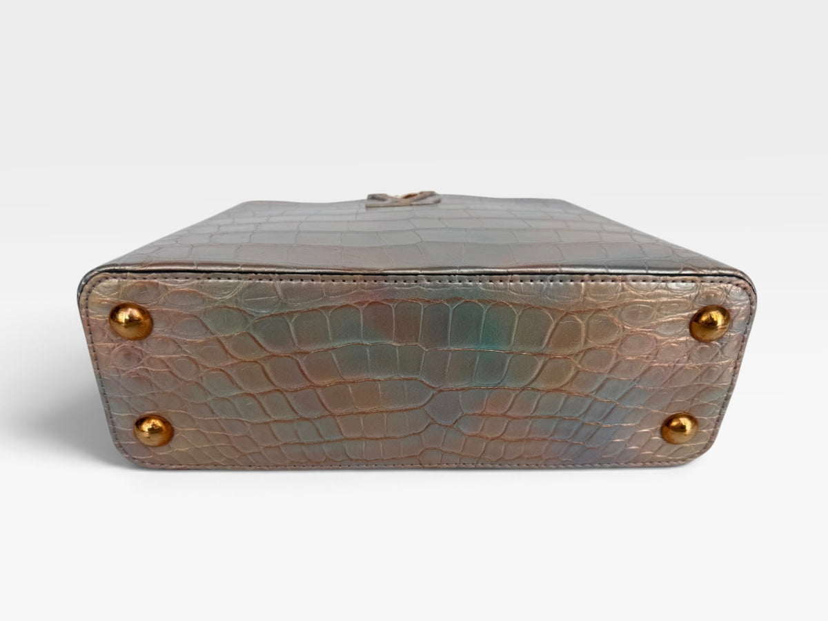 Louis Vuitton Capucines BB in Iridescent Metallic Alligator with Gold Hardware