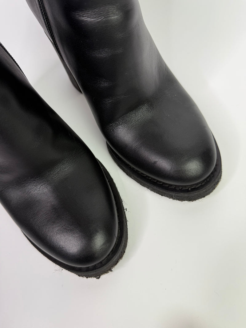 Chanel CC Turnlock Ankle Boots (Size 39/UK6)
