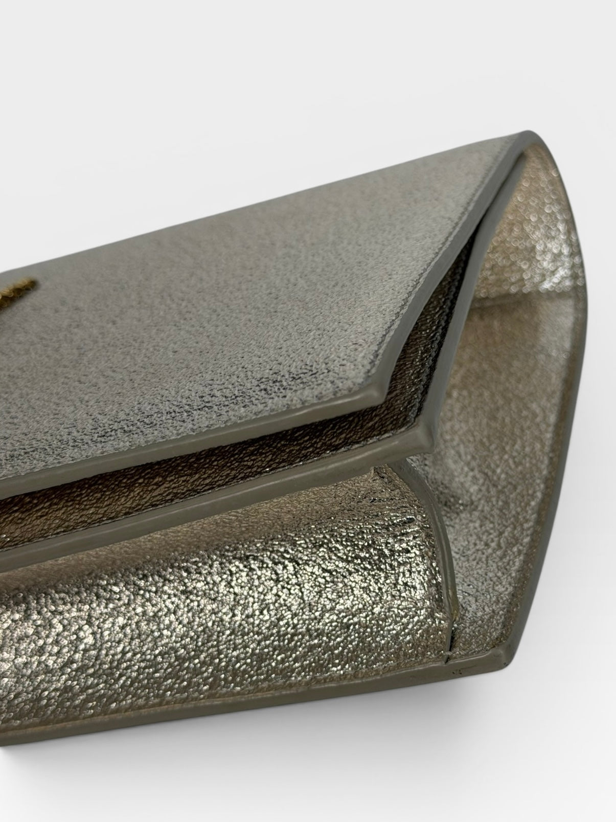 Saint Laurent Cassandre Clutch In Champagne Gold. Authentic and preloved in very good condition.
