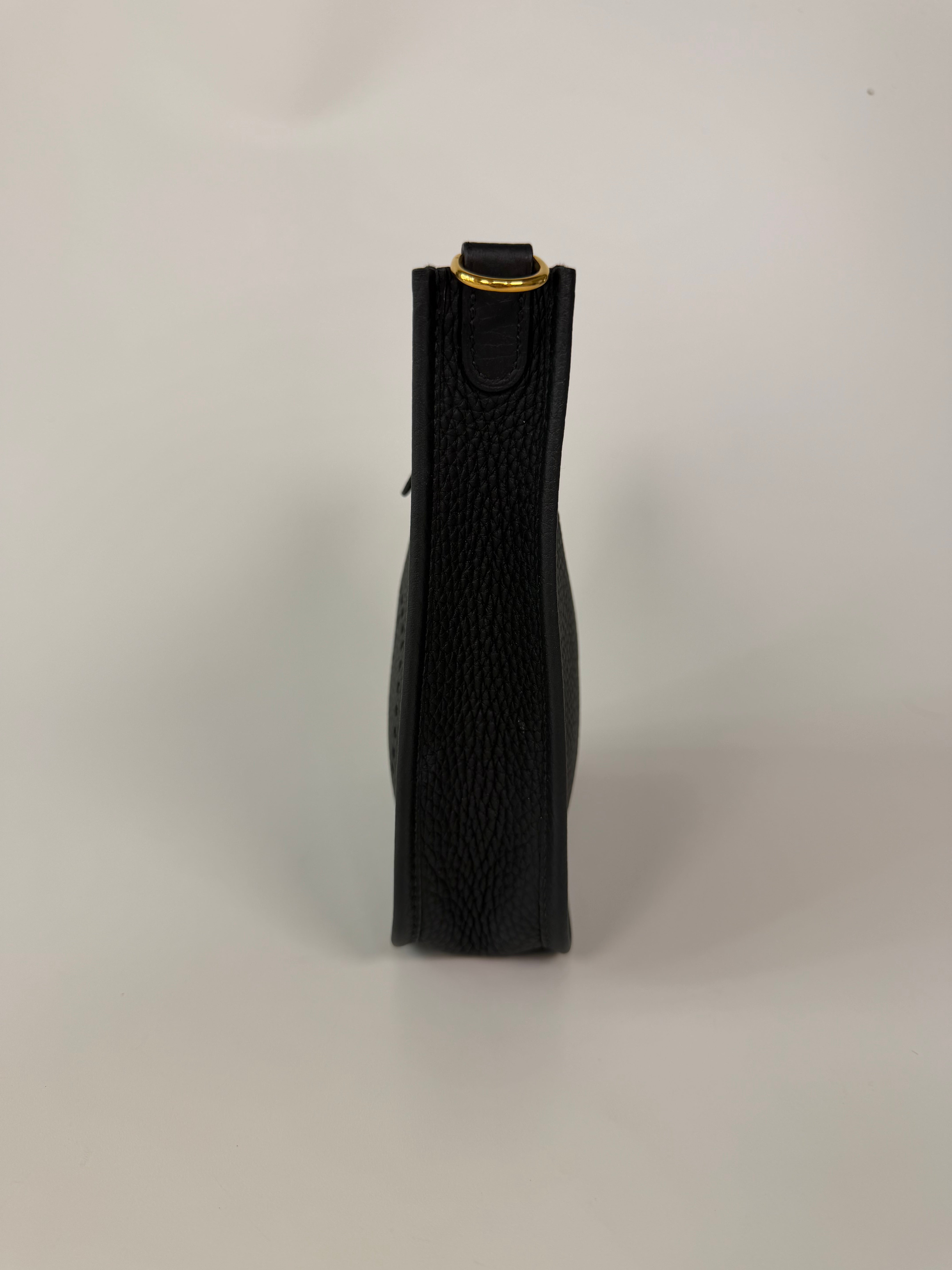 Hermès Evelyne TPM In Black Clemence Leather With Gold Hardware