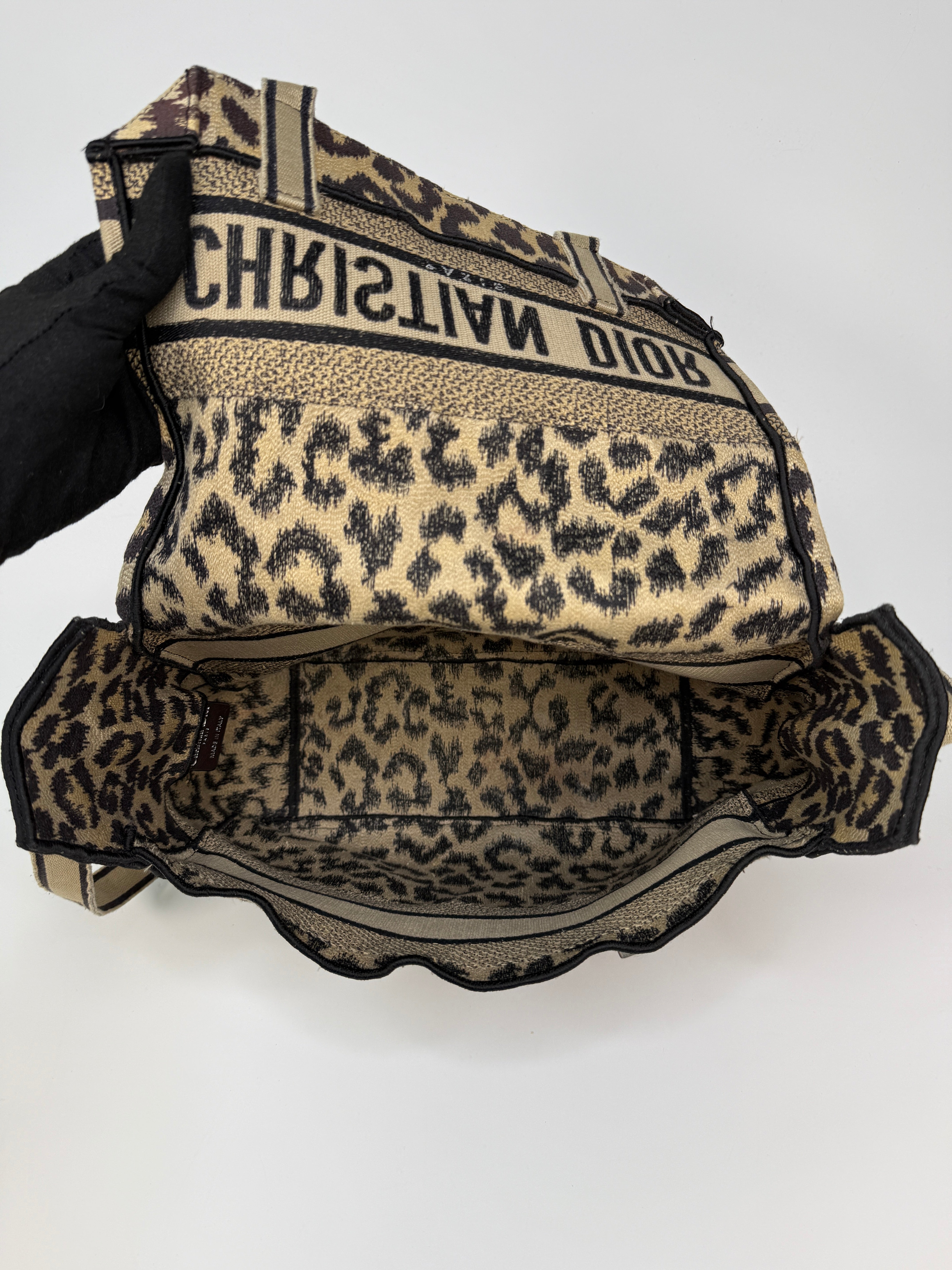 Christian Dior Camp Dior Bag In Leopard