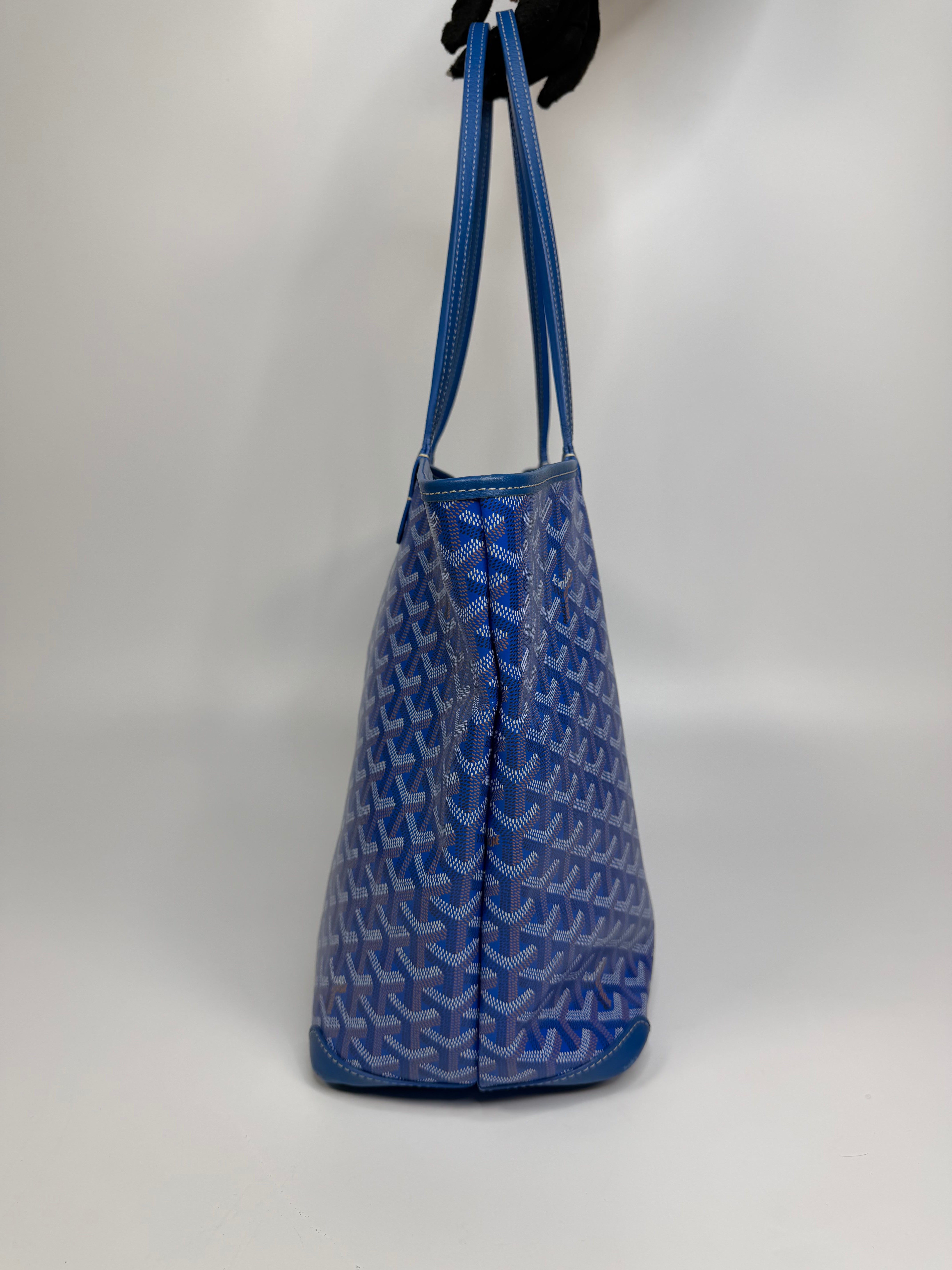 Goyard Artois MM Bag Blue Monogram. Authentic and preloved in very good condition