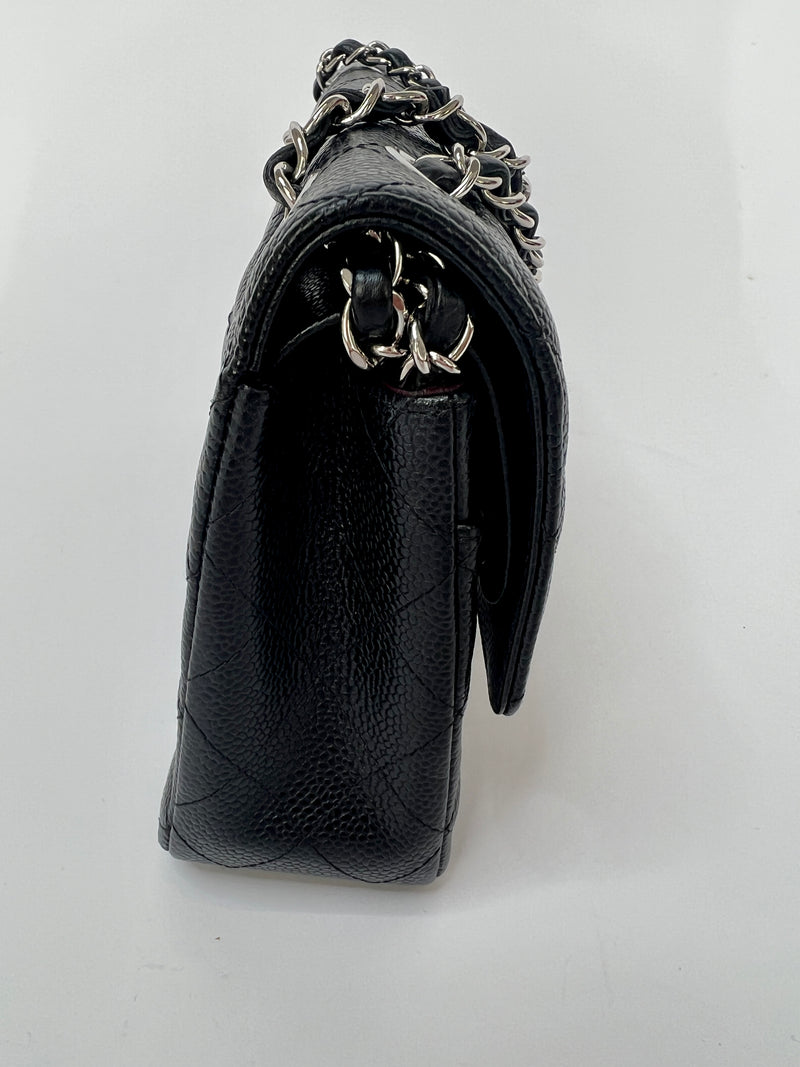 Chanel Black Caviar Leather Medium Classic Double Flap