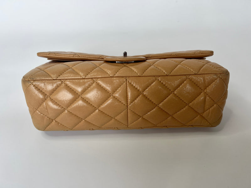 Chanel Beige Coated Lambskin Re Issue Flap Bag