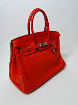 Hermès Birkin 35 Red Togo Leather With Palladium Hardware