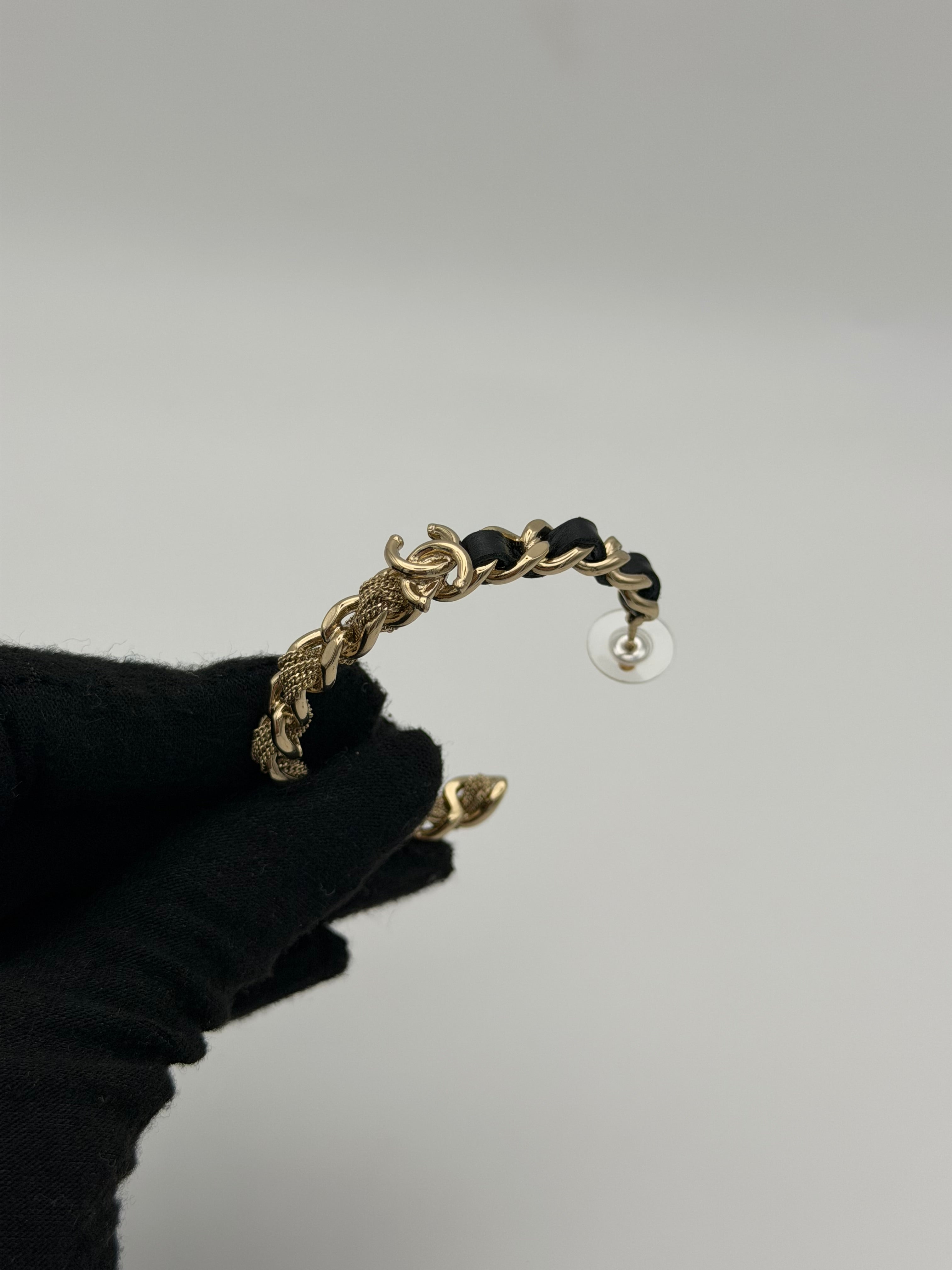 Chanel Statement Hoop Earrings In Gold-Tone Metal 100% authentic and preloved in excellent condition