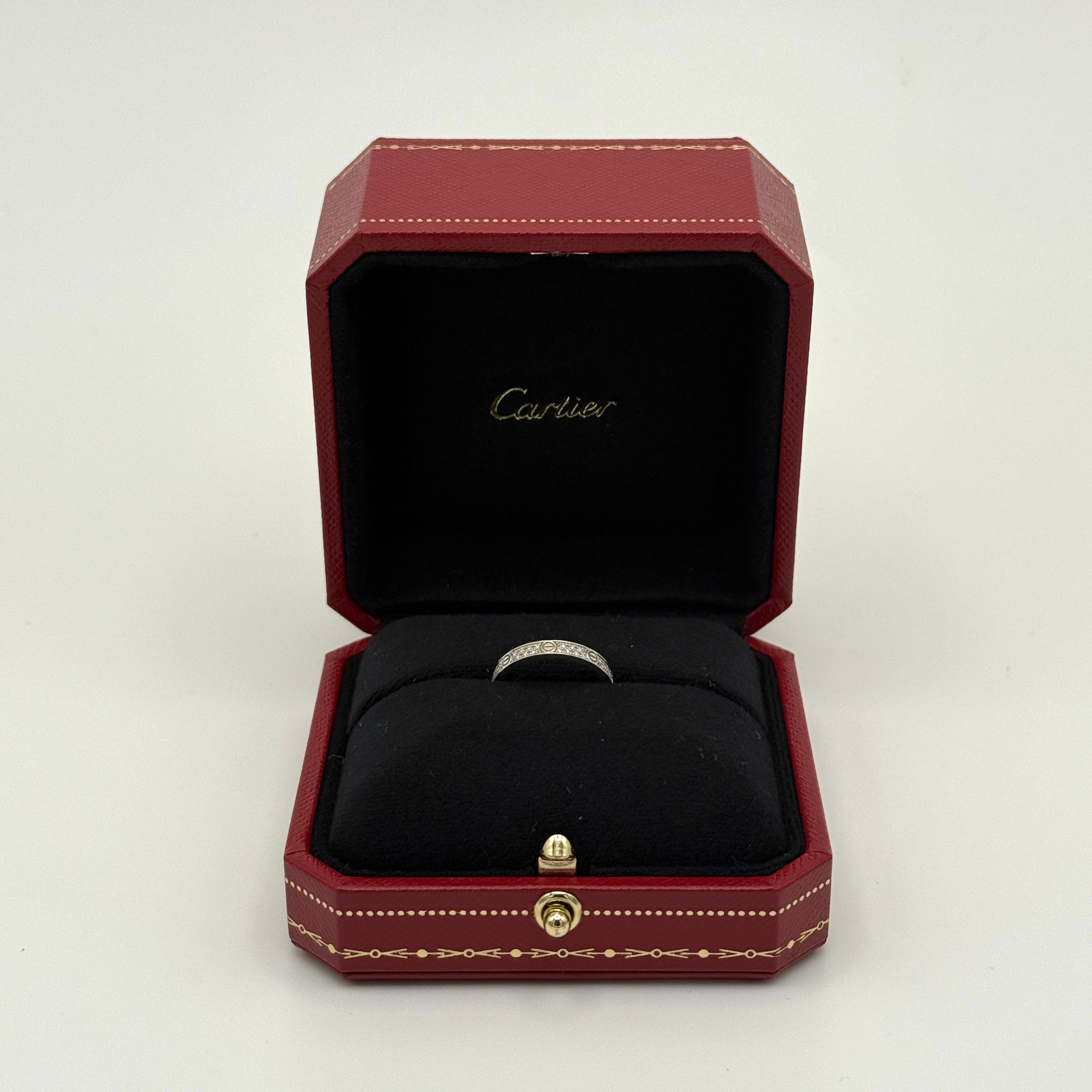 Cartier White Gold Diamond Love Ring (Size 49)