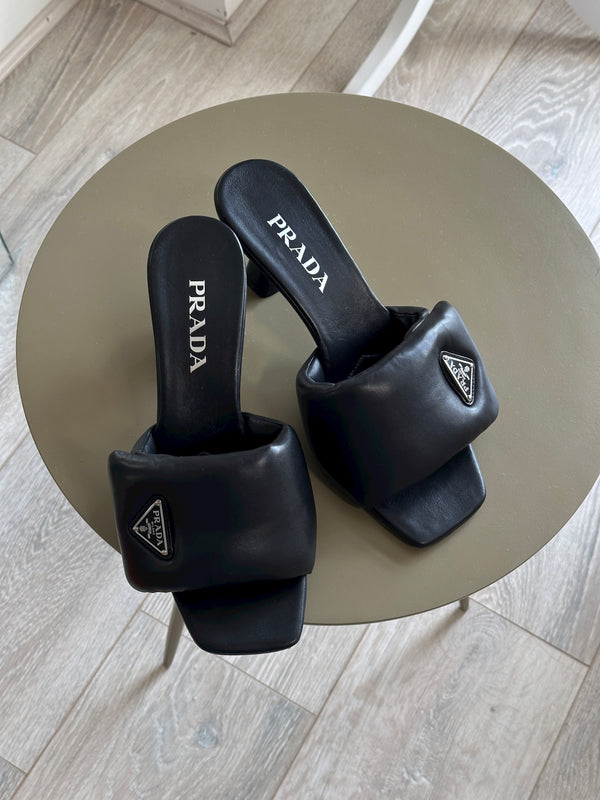 Prada Soft Padded Nappa Sandals  (Size 39/ UK 6)