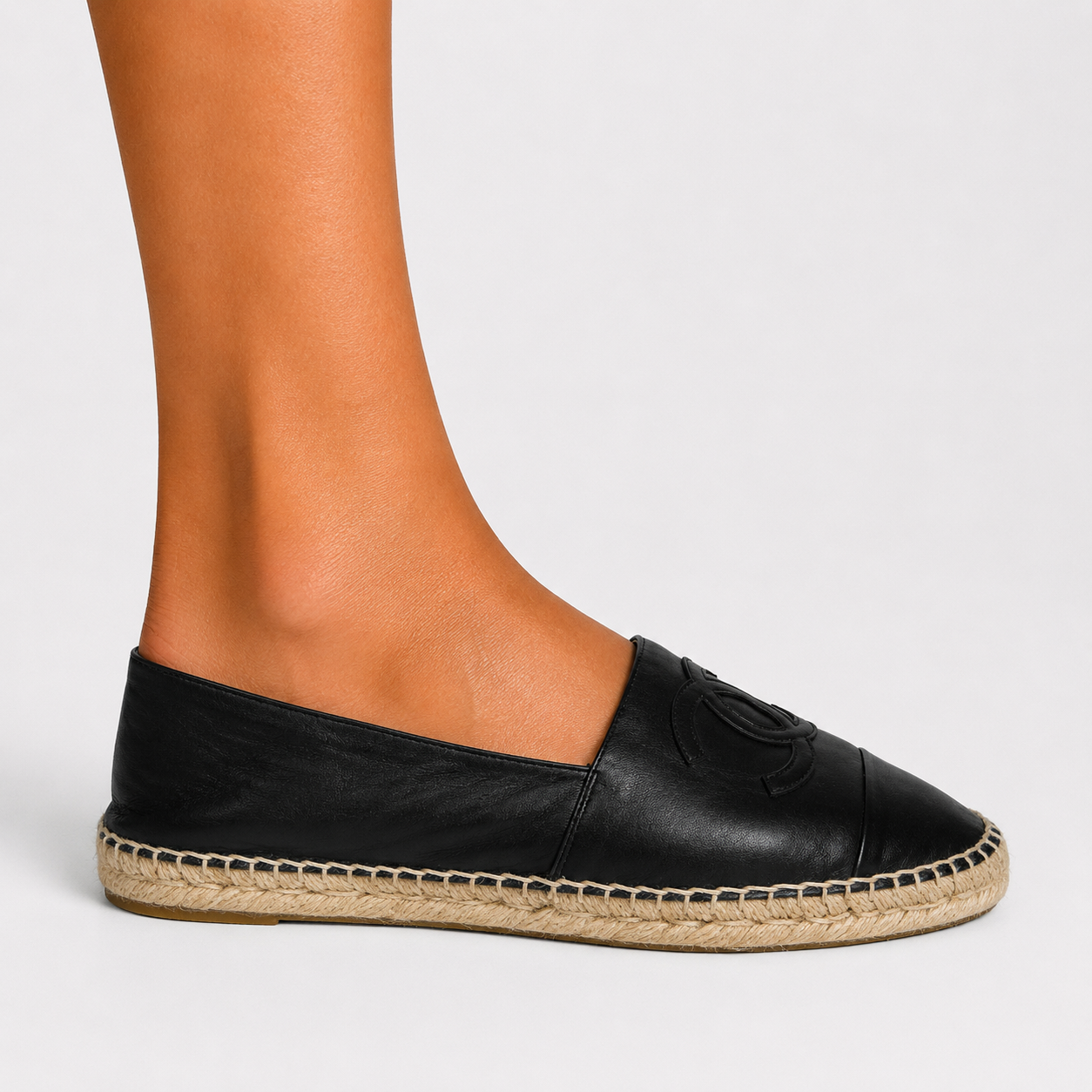 Chanel Black Espadrilles (Size 40/UK7)