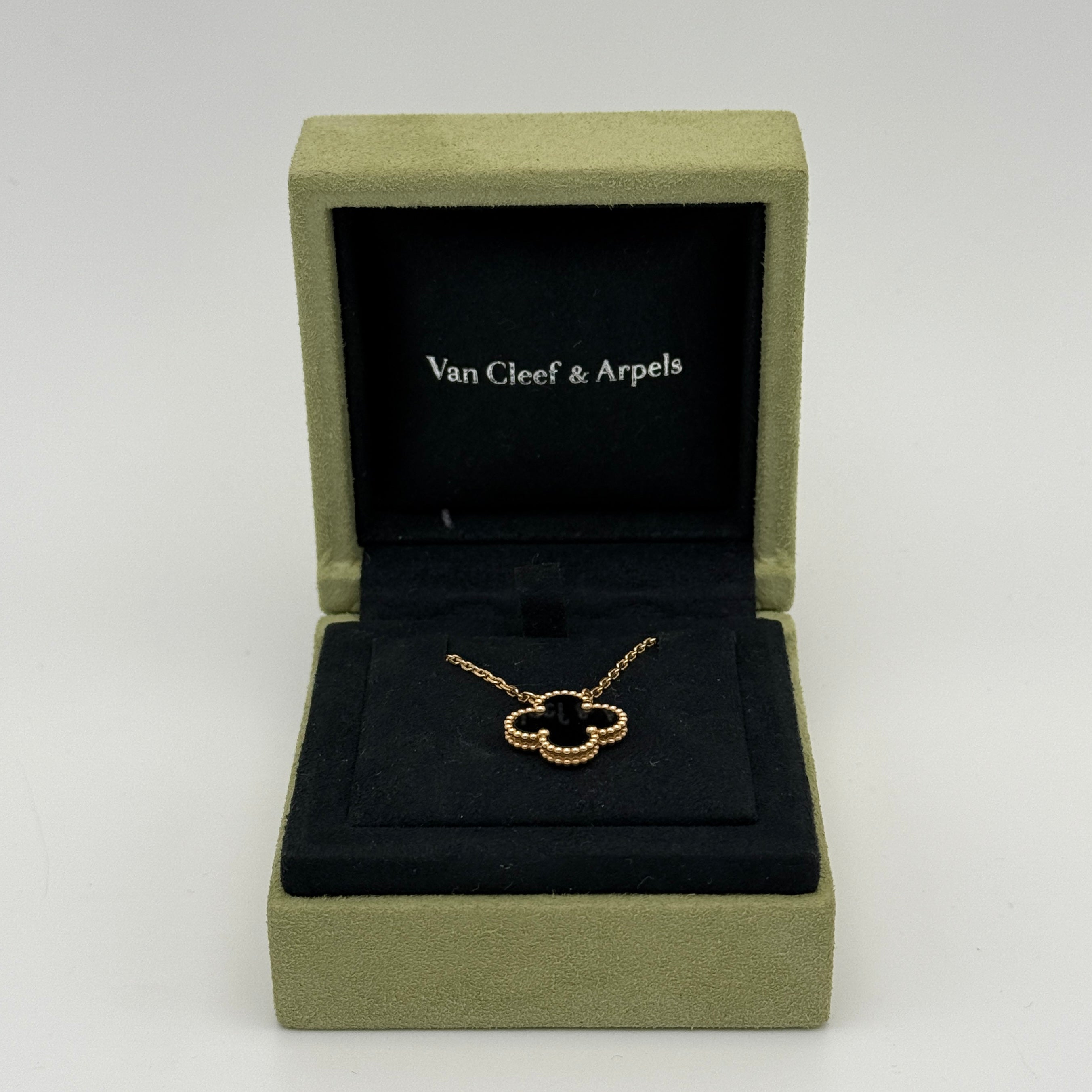 Van Cleef & Arpels Vintage Alhambra Onyx Pendant Authentic and preloved in excellent condition