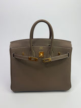 Hermès Birkin 25 Retourne Etoupe Togo Leather With GHW
