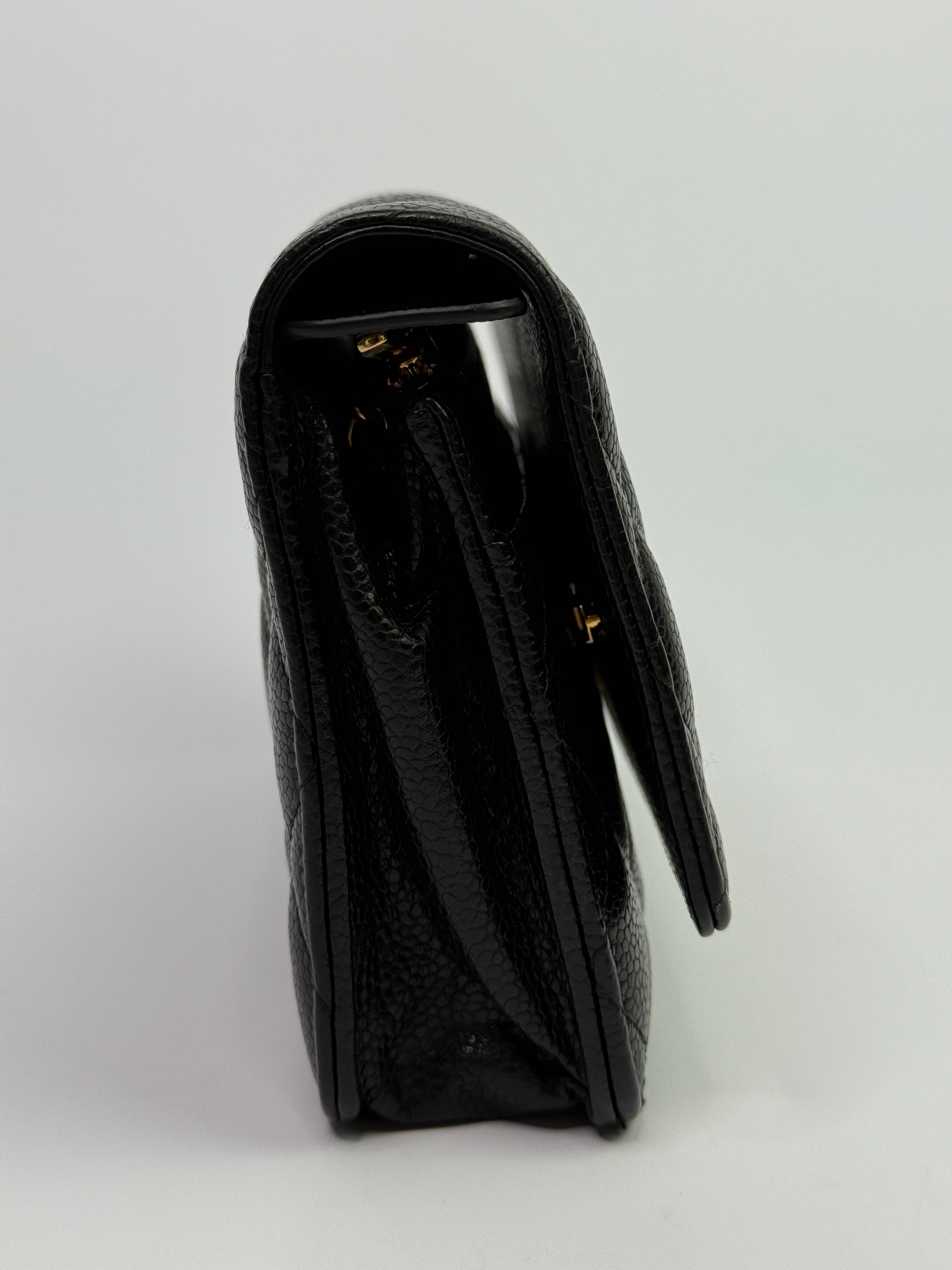 Chanel Wallet On Chain Black Caviar Leather With GHW