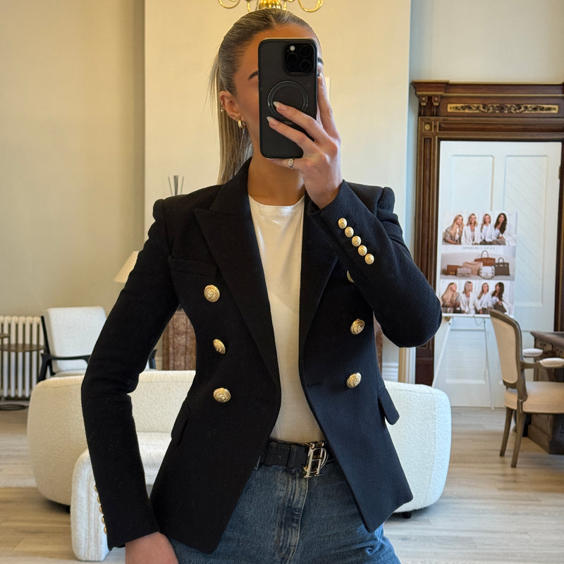 Balmain Black Blazer (Size34/UK6)
