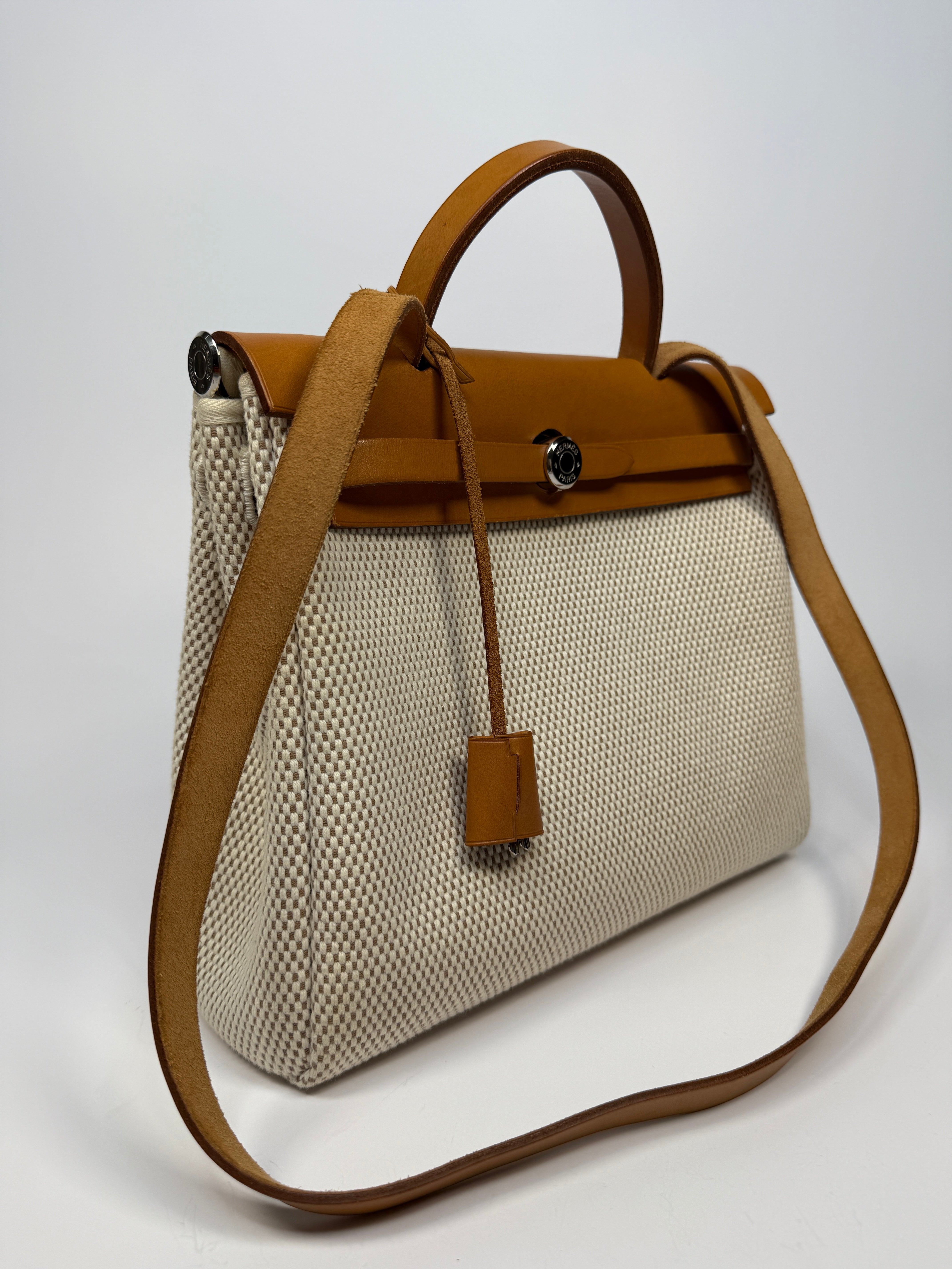 Authentic Pre Loved Hermès Herbag 31 Zip Bag Excellent Condition