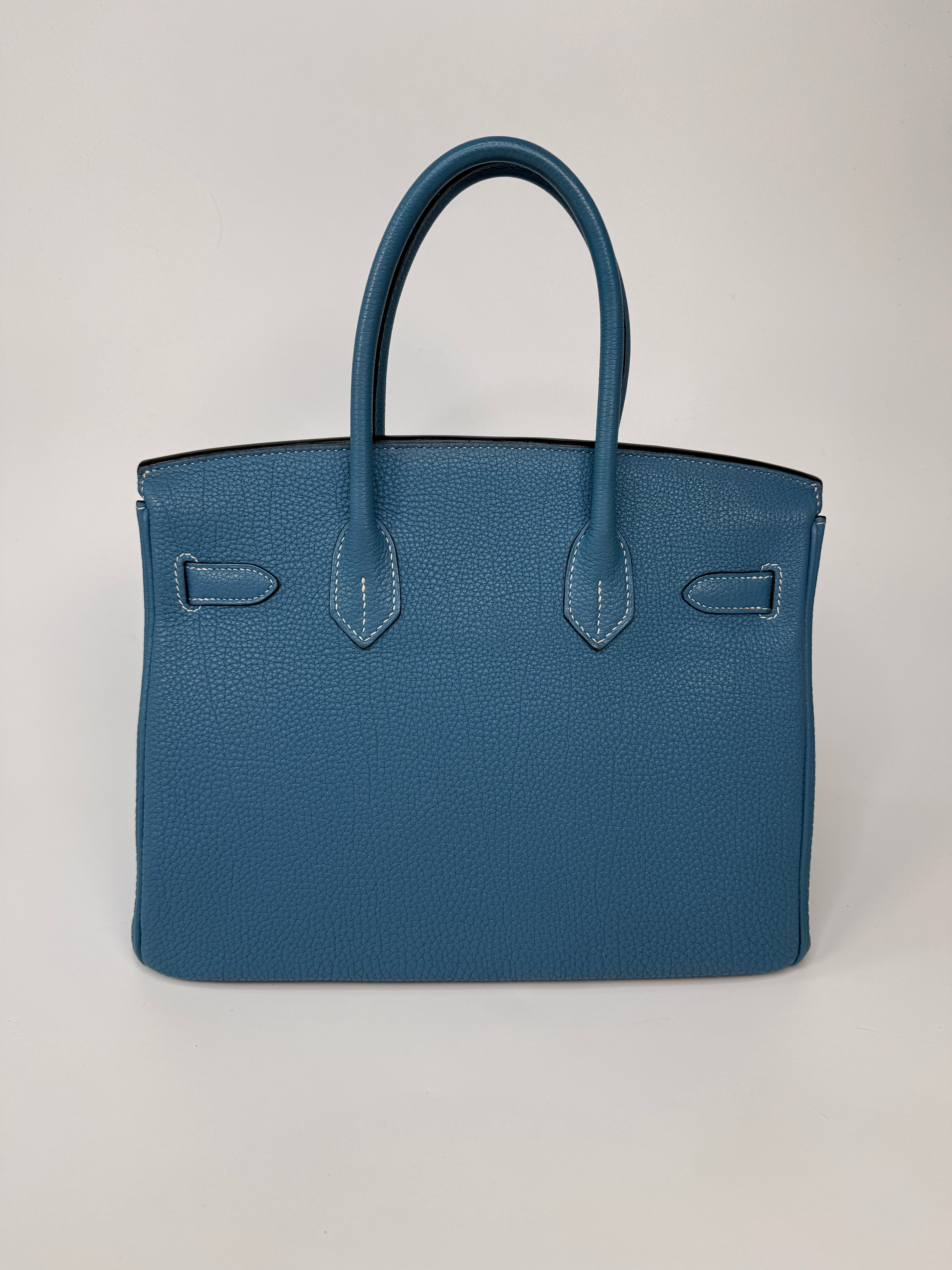 Hermès Birkin 30 In Blue Jean Togo Leather With Palladium Hardware
