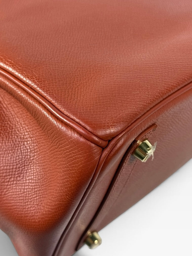 Hermès Birkin 30 In Rouge Venetian Epsom Leather With Gold Hardware. 100% authentic and preloved in excellent condition