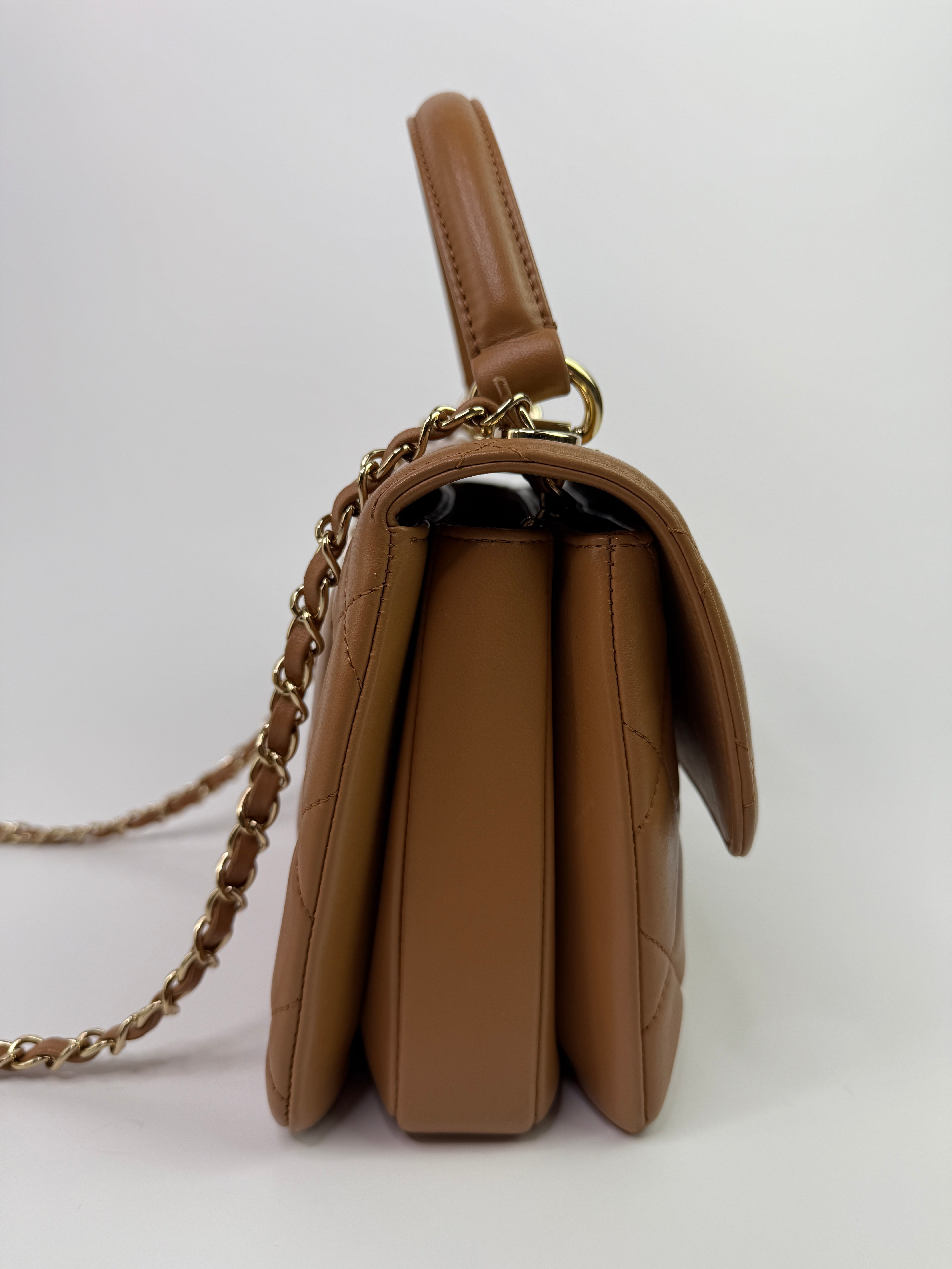 Chanel Caramel Small Trendy In Lambskin Leather