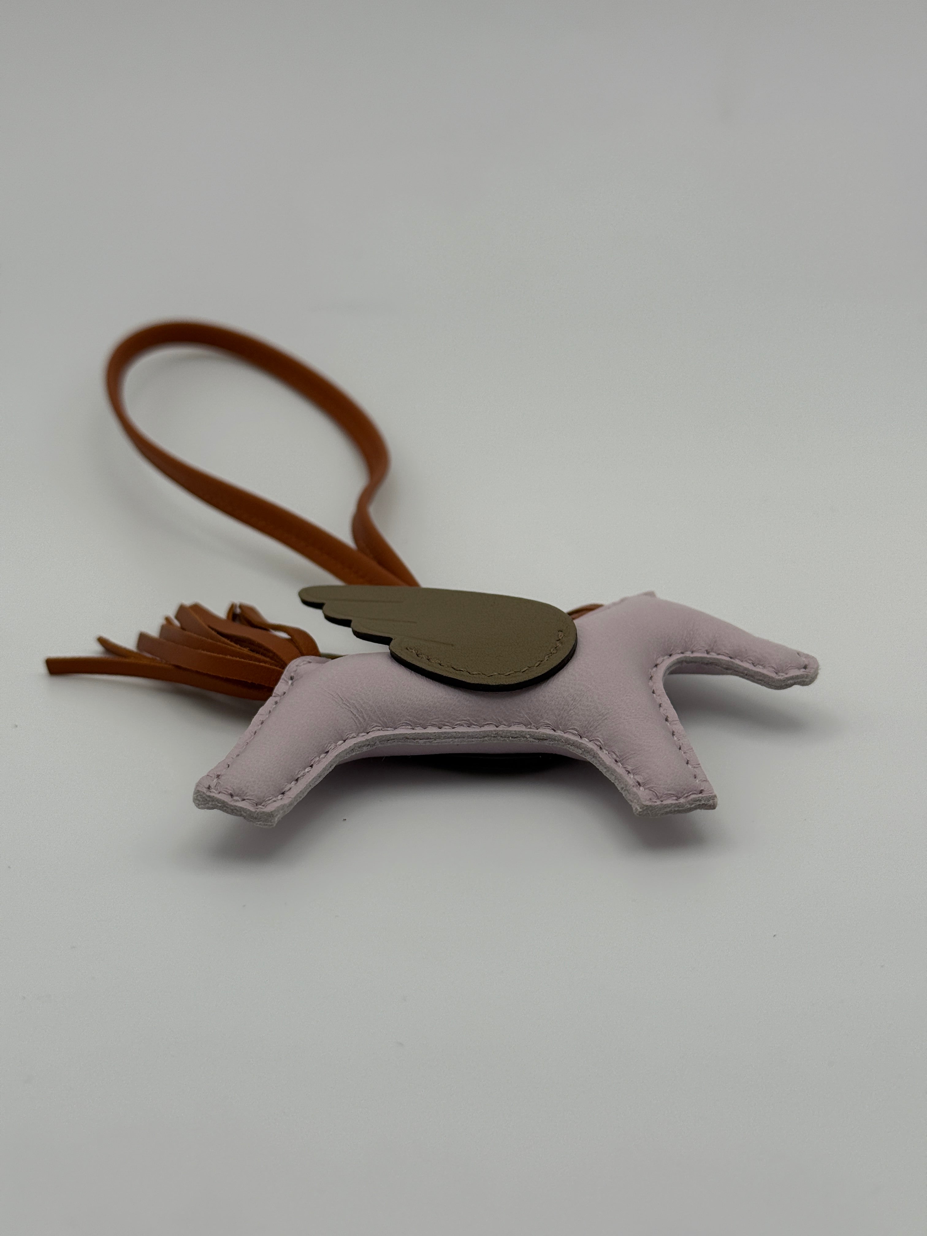 Hermès Rodeo PM Charm In Mauve With Pain D'Epice