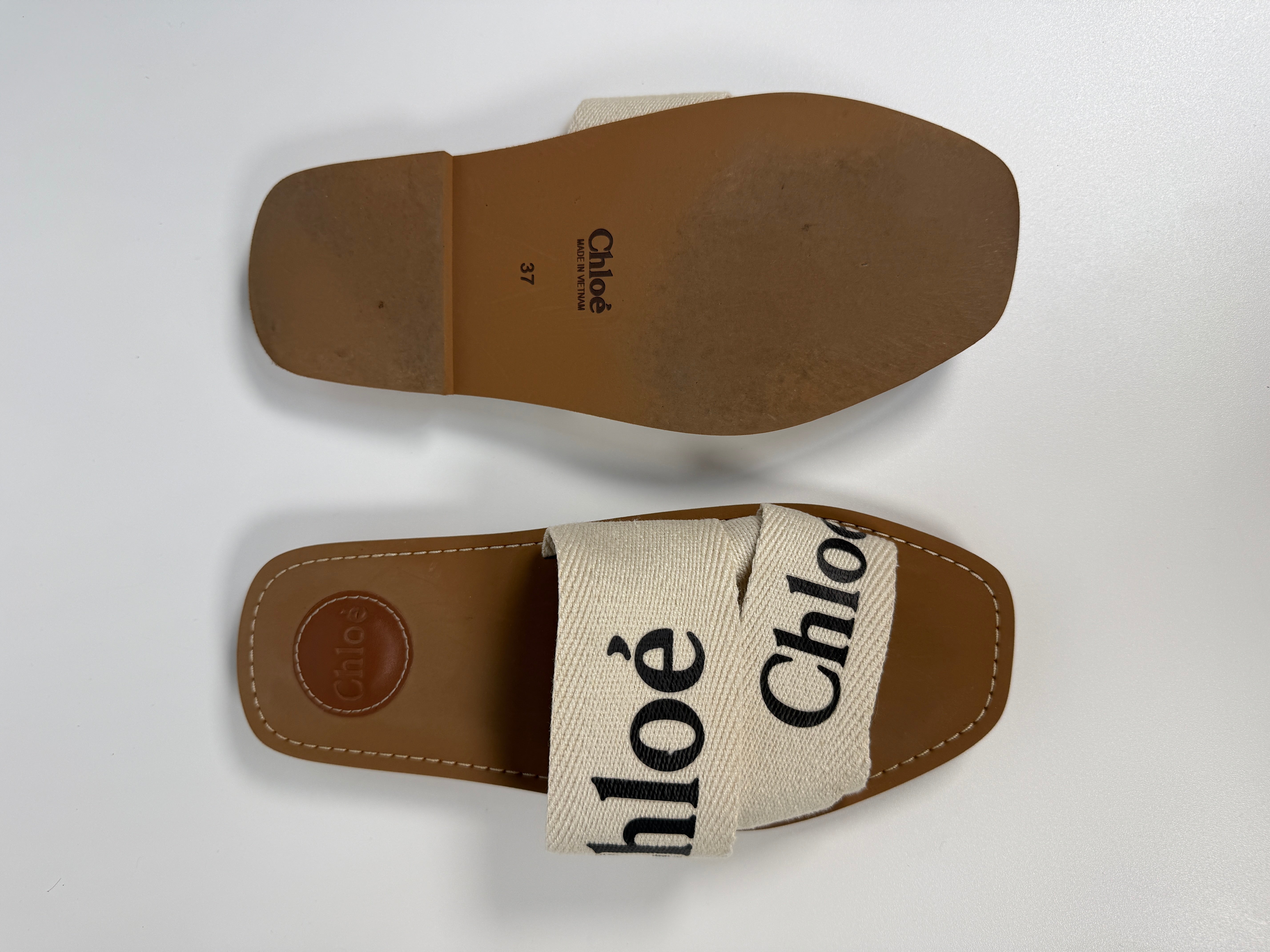 Chloe Woody Flat Mule  (Size 37/UK4)