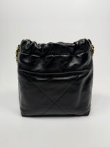 Chanel 22 Mini Bag Black Calfskin With GHW