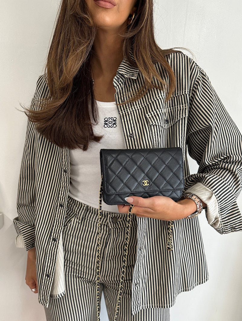 Chanel Wallet On Chain In Black Caviar Leather