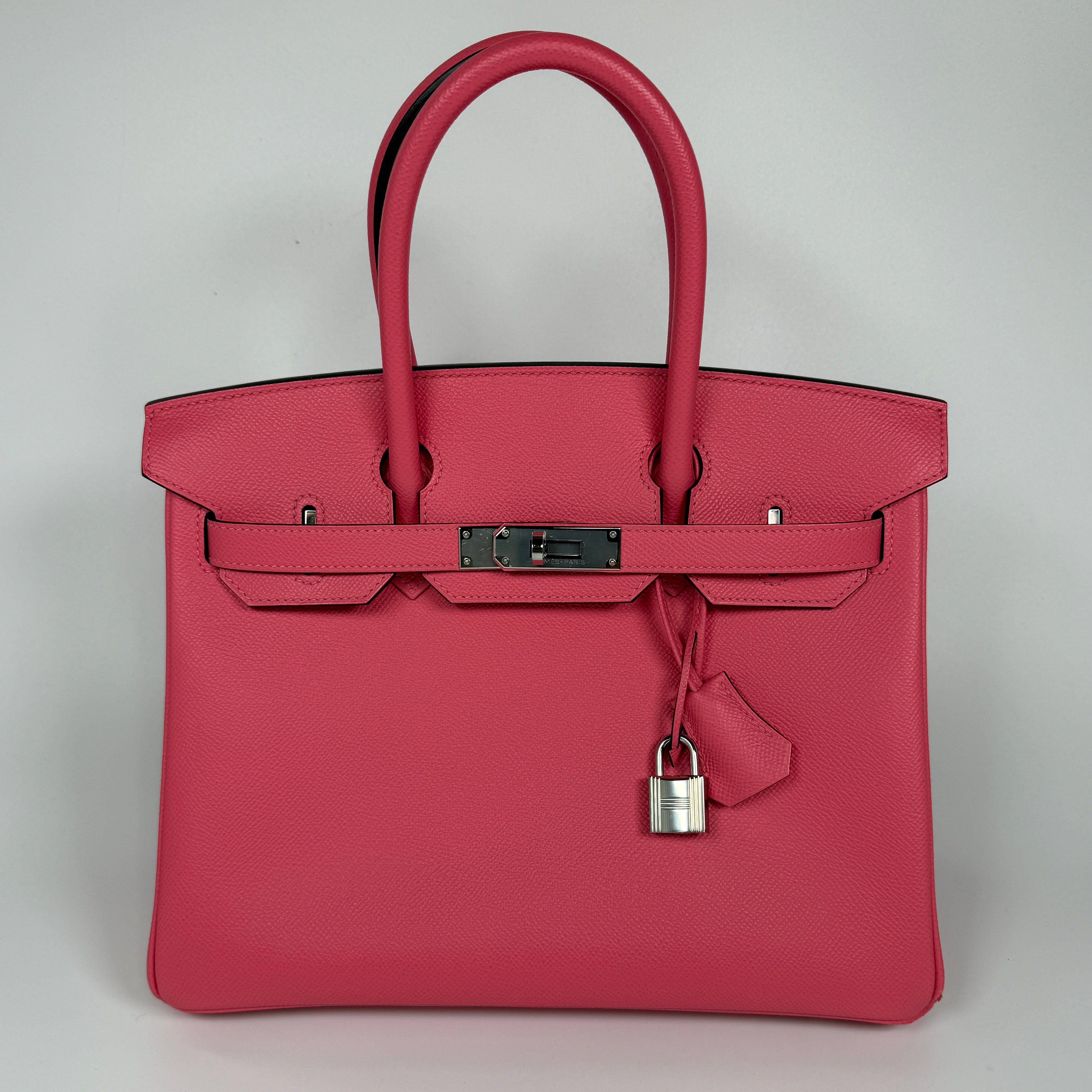 Authentic and preloved Hermès Birkin 30 In Rose Azalee Epsom Leather With PHW Very Good Condition