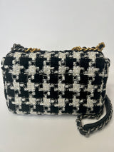 Chanel 19 Small In Houndstooth Tweed