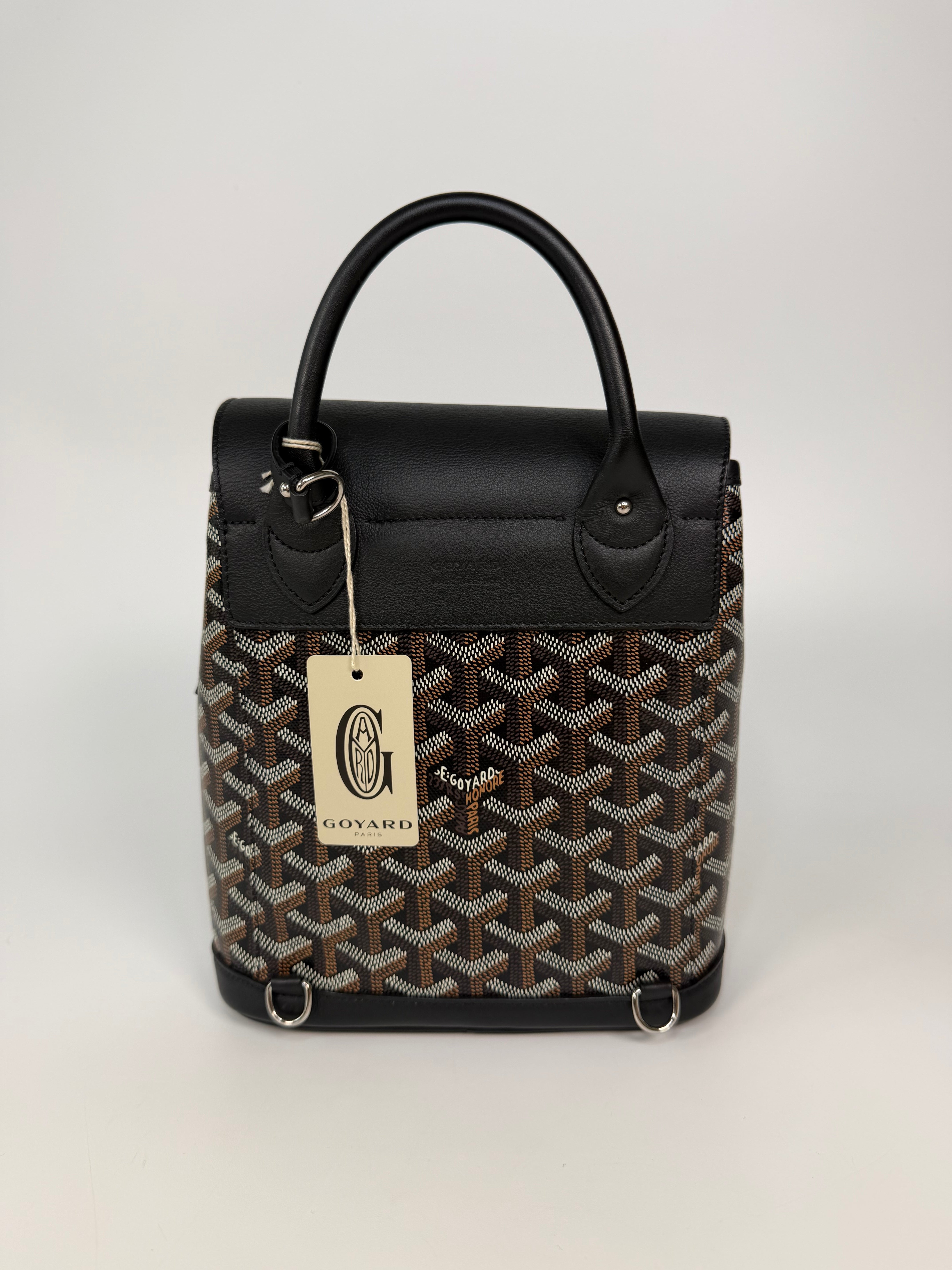 Goyard Mini Alpin Black Canvas, excellent condition pre loved condition. Verified by Luxe Cheshire. Insured next day delivery 