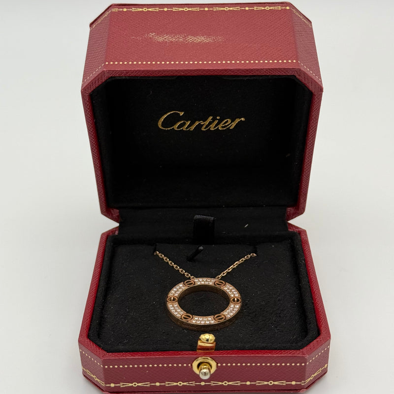 Cartier Love 18ct Rose-Gold and Diamond Necklace