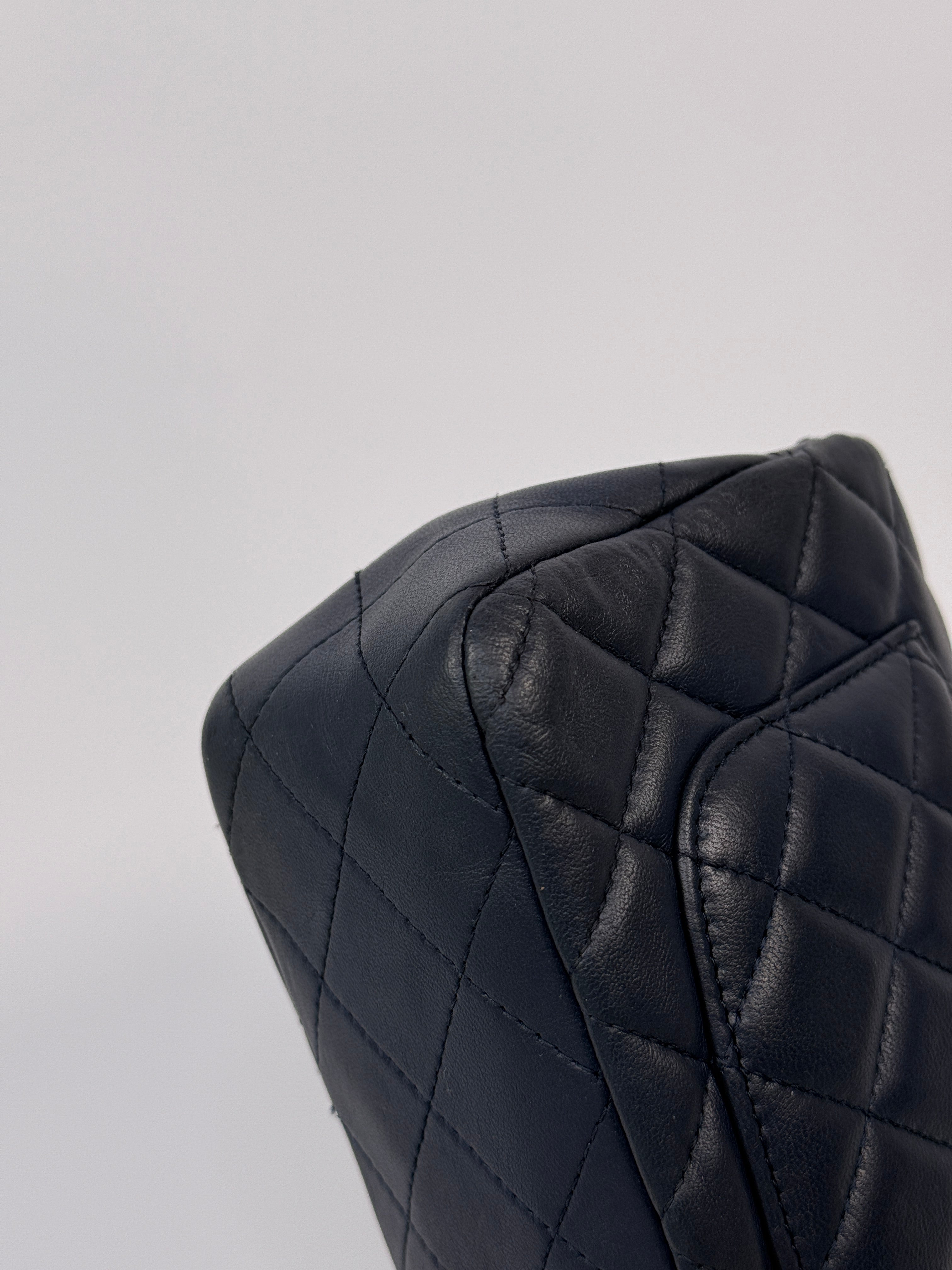 Chanel Mini Rectangle Flap Bag In Navy Lambskin With Silver Hardware
Pre Loved & Authentic 