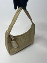 Prada Re-Edition 2000 Re-Nylon Bag In Beige