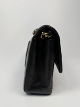 Chanel Medium Classic Double Flap Black Lambskin With GHW