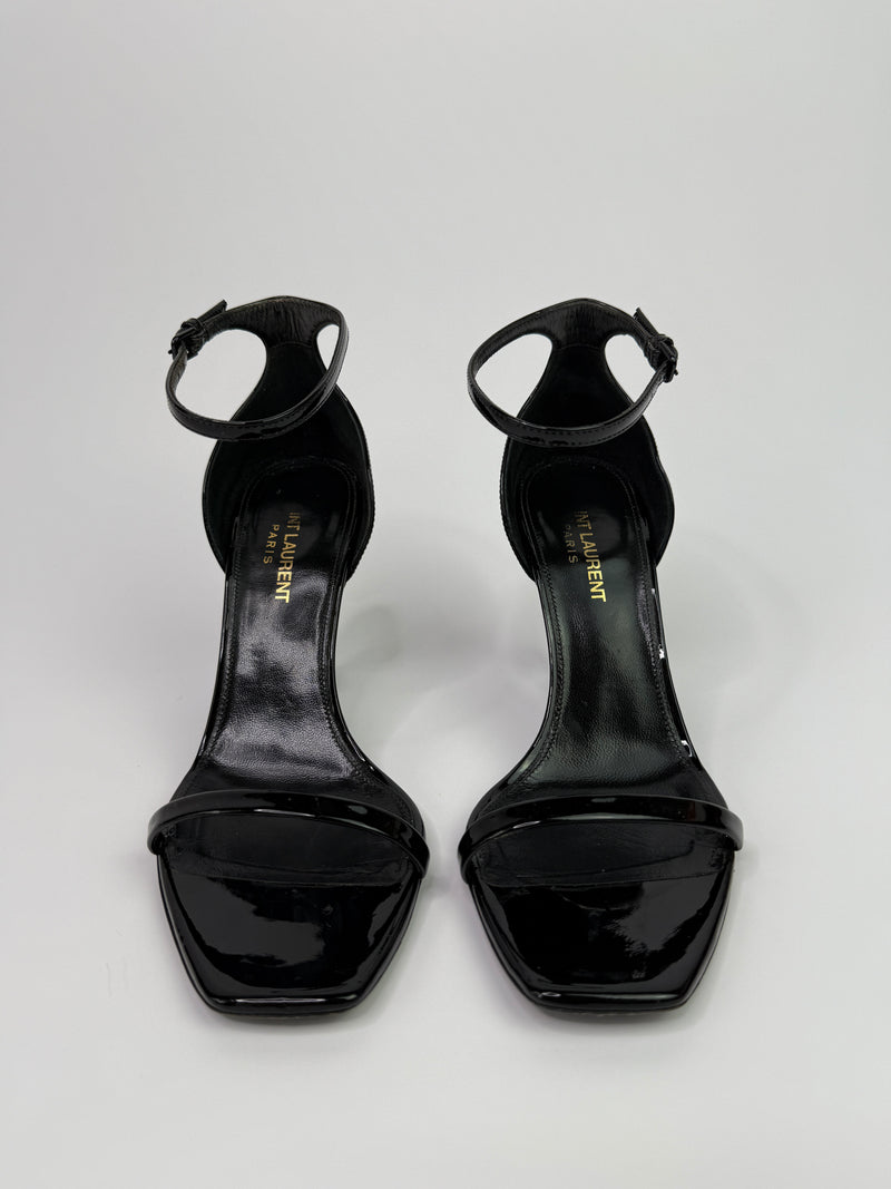 Saint Laurent Black Opyum Sandals (Size 38/UK 5)