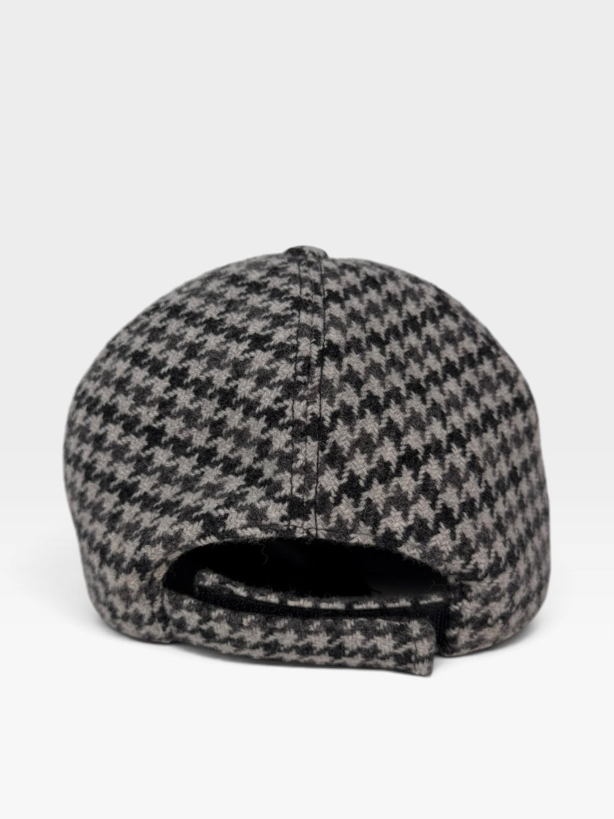 Miu Miu Virgin Wool Houndstooth Logo Embroidery Baseball Cap. Insured next day delivery . Verified by luxe cheshire