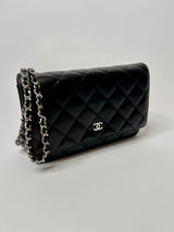 Chanel Wallet On Chain In Black Lambskin Leather