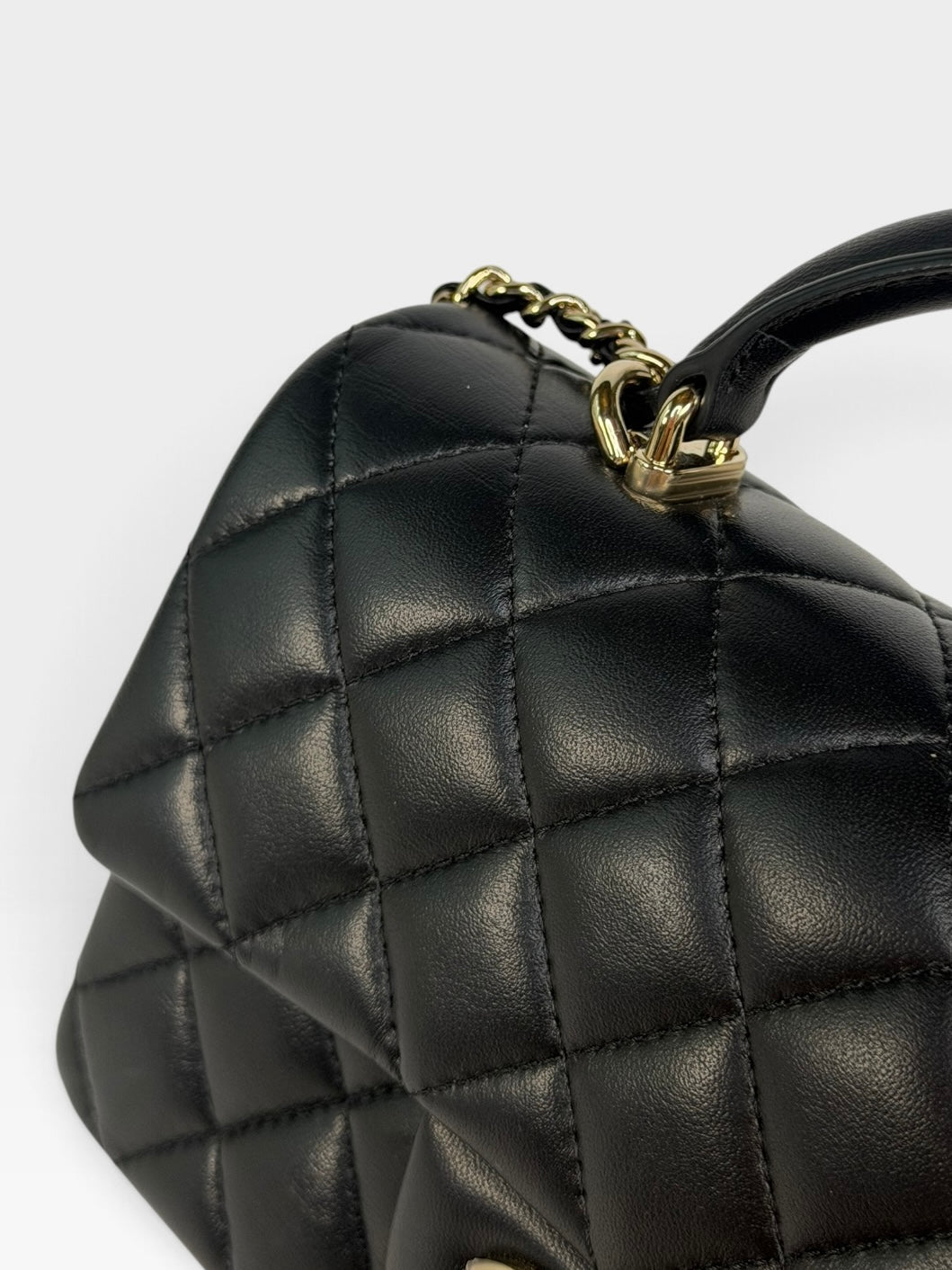 *Luxe Top Pick* Chanel Mini Rectangle Top Handle In Black Lambskin With Gold Hardware, authentic and pre loved in excellent condition, 100% guarantee