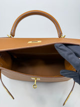 Hermès Kelly 32 Gold Sellier Epsom Leather With GHW