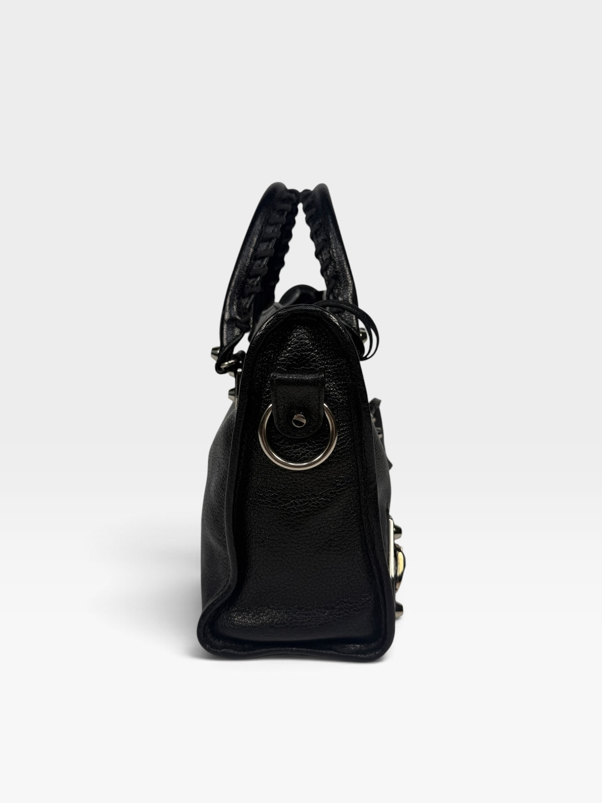Balenciaga Le City Small Bag In Black Lambskin With Silver Hardware. 100% authentic and pre loved in excellent condition. 