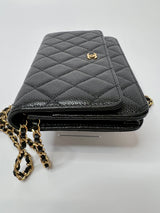 Chanel Wallet On Chain In Black Caviar Leather