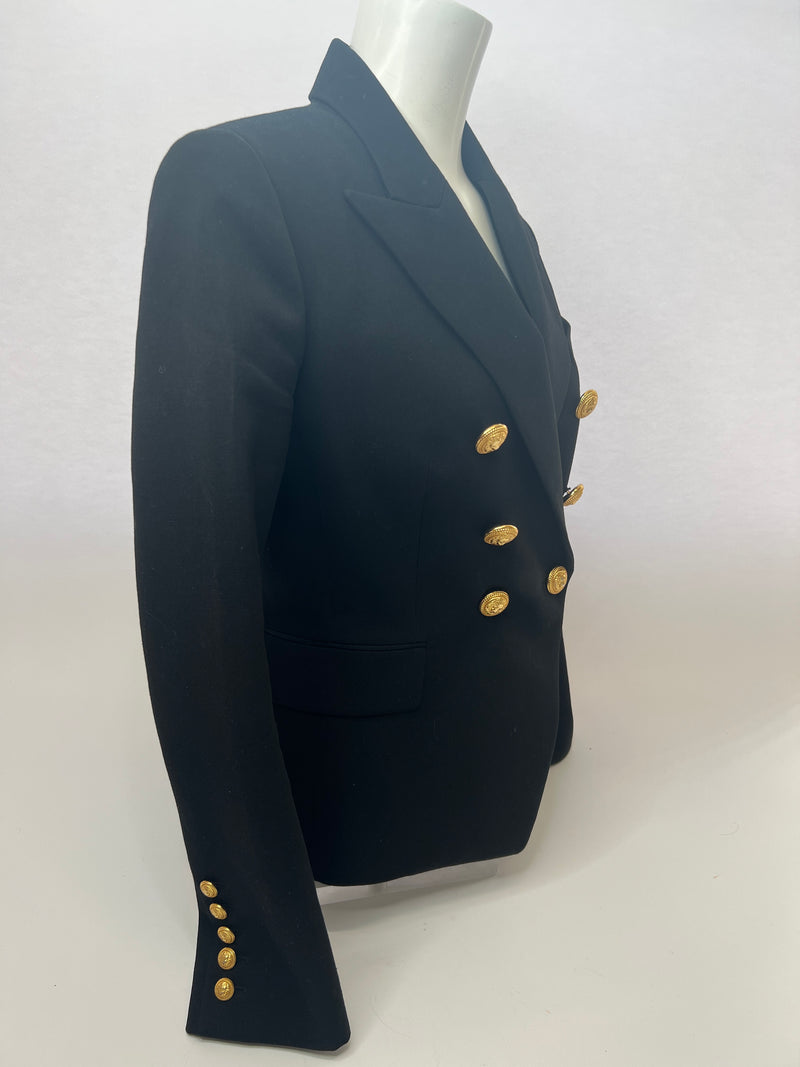 Balmain Black Double Breasted Blazer (Size FR40/ UK 10)