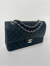 Chanel Black Caviar Leather Medium Classic Double Flap